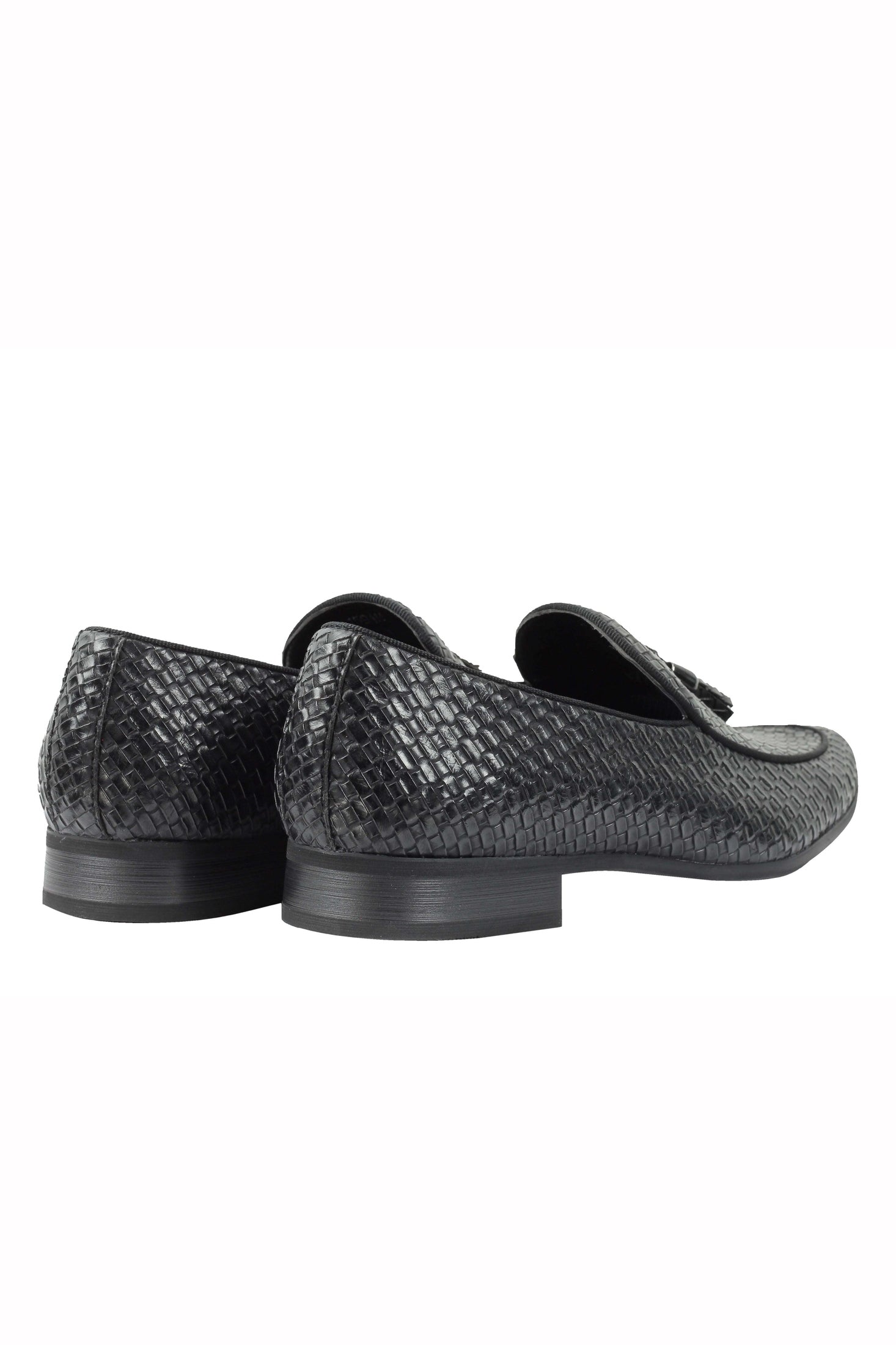 MENS VINTAGE WOVEN LEATHER LINED TASSEL MOCCASIN LOAFERS RETRO SMART CASUAL SHOES