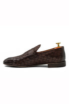 ROME – BROWN WOVEN PENNY LOAFER