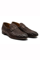 ROME – BROWN WOVEN PENNY LOAFER