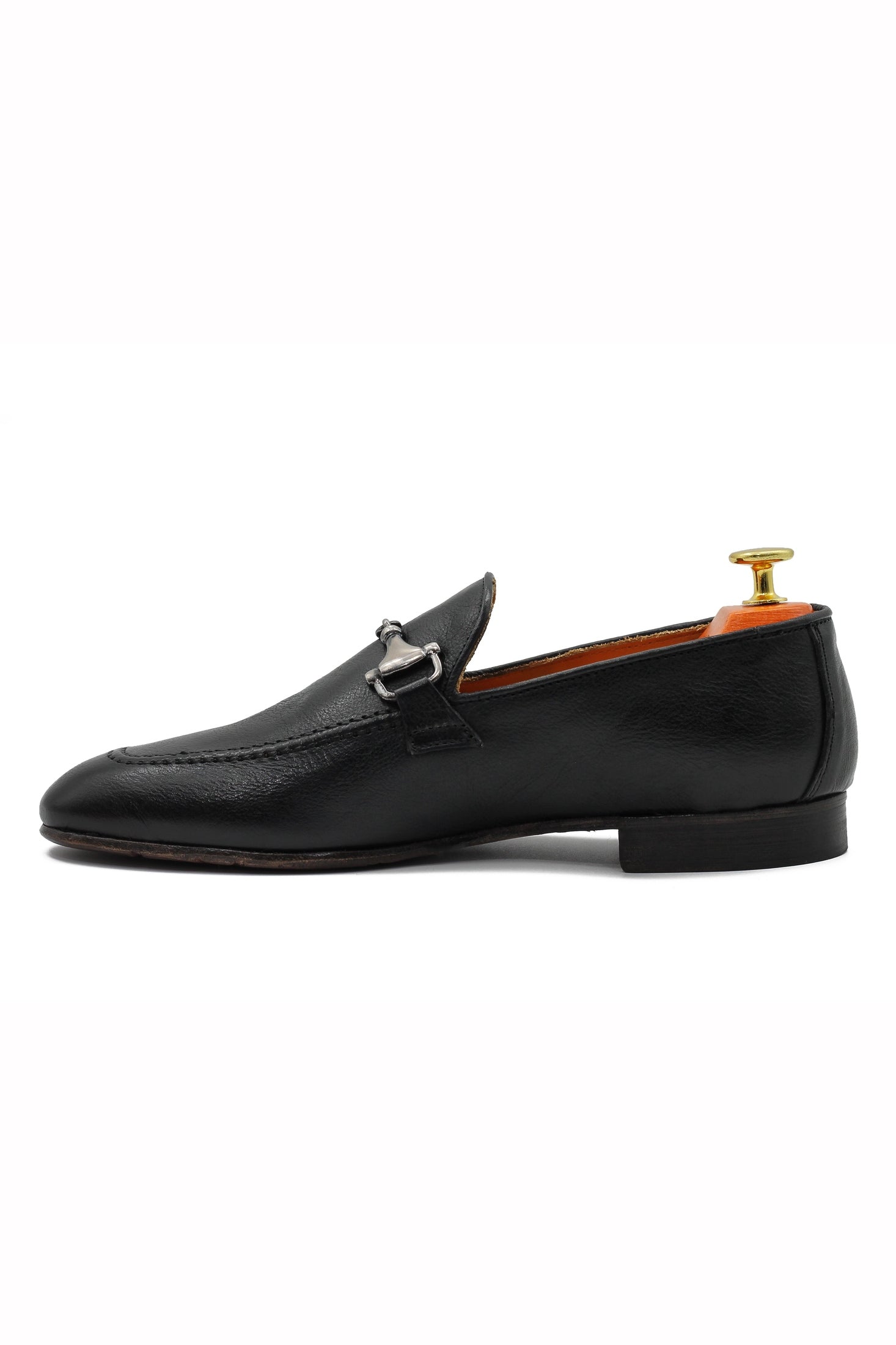 SNAFFLE BIT LOAFER IN BLACK ITALIAN LEATHER