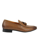 MENS VINTAGE WOVEN LEATHER LINED TASSEL MOCCASIN LOAFERS RETRO SMART CASUAL SHOES