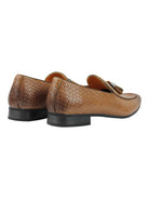 MENS VINTAGE WOVEN LEATHER LINED TASSEL MOCCASIN LOAFERS RETRO SMART CASUAL SHOES