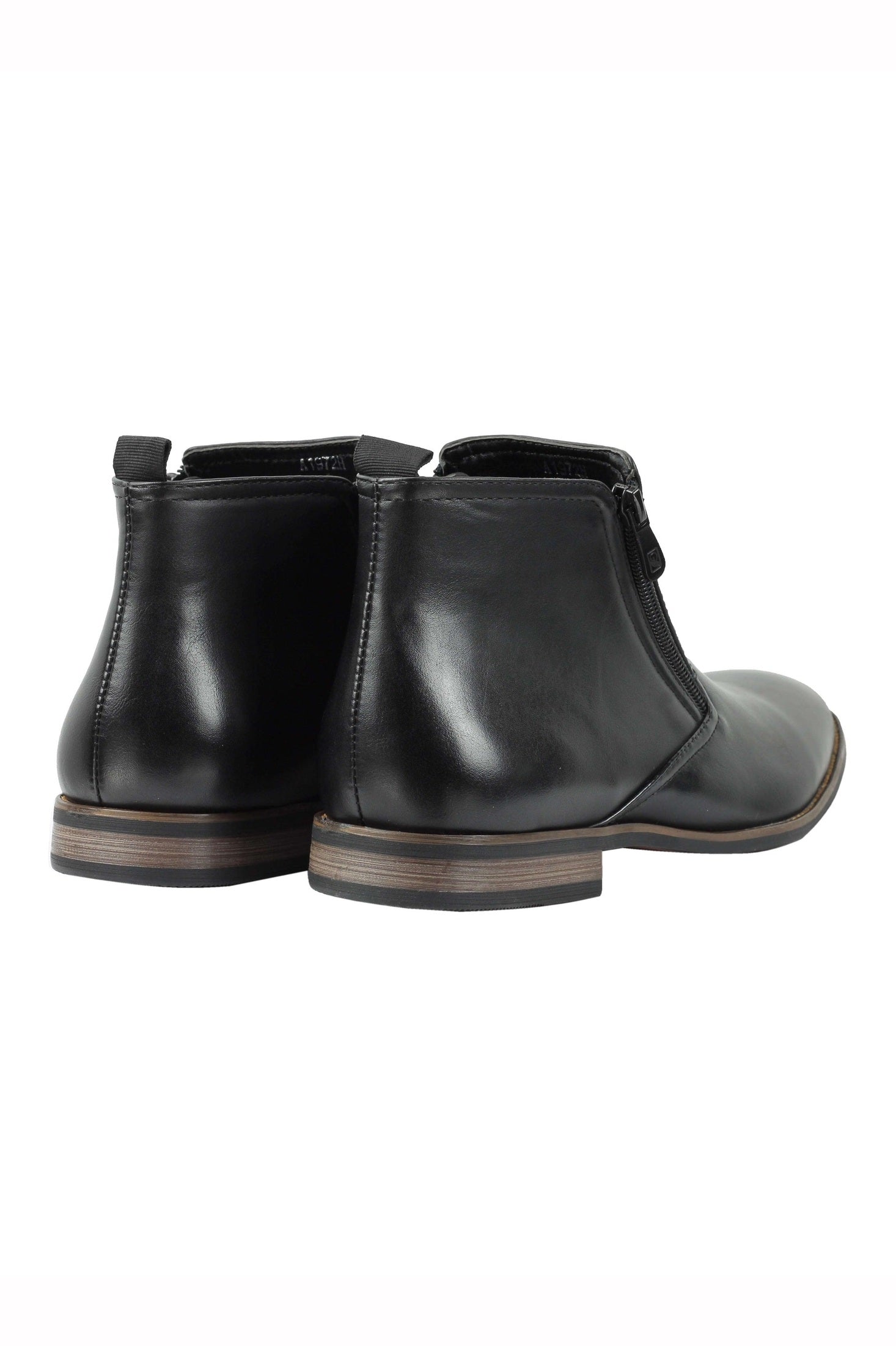 FAUX LEATHER LOW ANKLE CHELSEA BOOTS