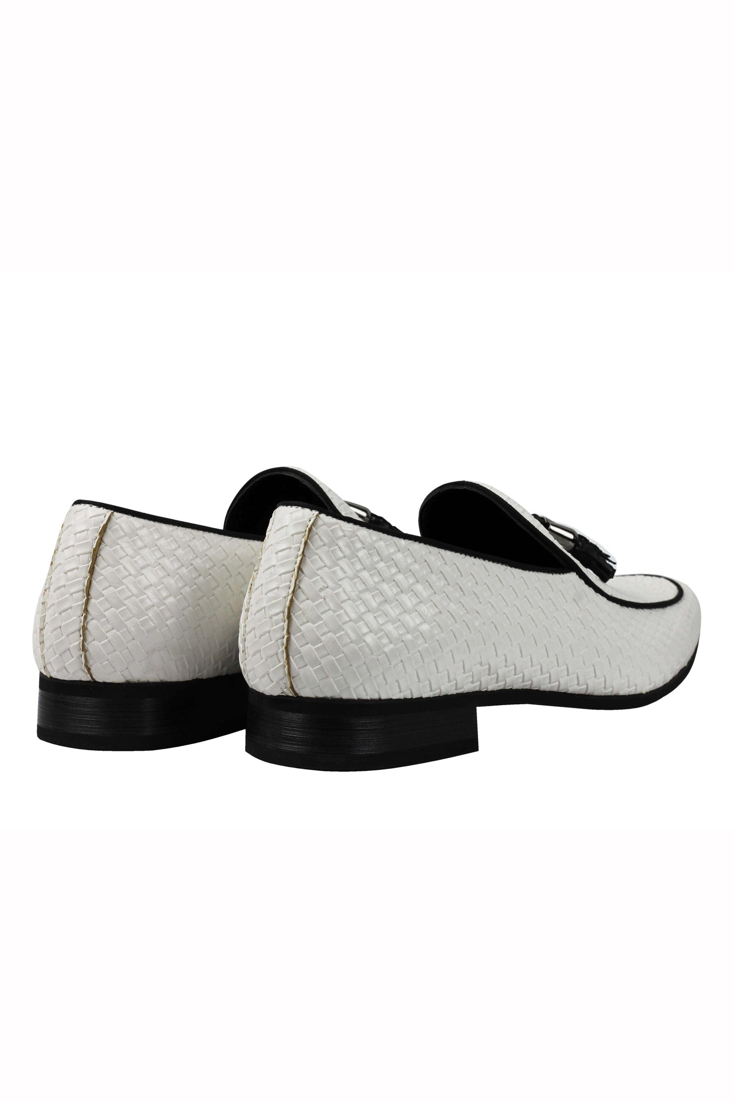 MENS VINTAGE WOVEN LEATHER LINED TASSEL MOCCASIN LOAFERS RETRO SMART CASUAL SHOES