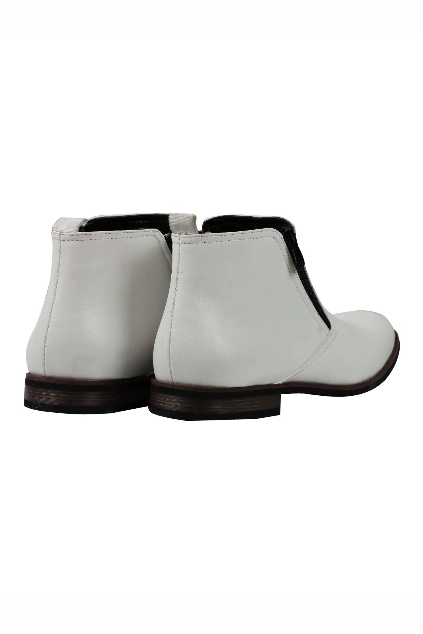 FAUX LEATHER LOW ANKLE CHELSEA BOOTS