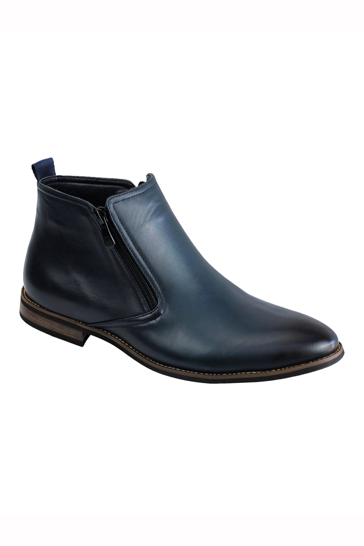 FAUX LEATHER LOW ANKLE CHELSEA BOOTS
