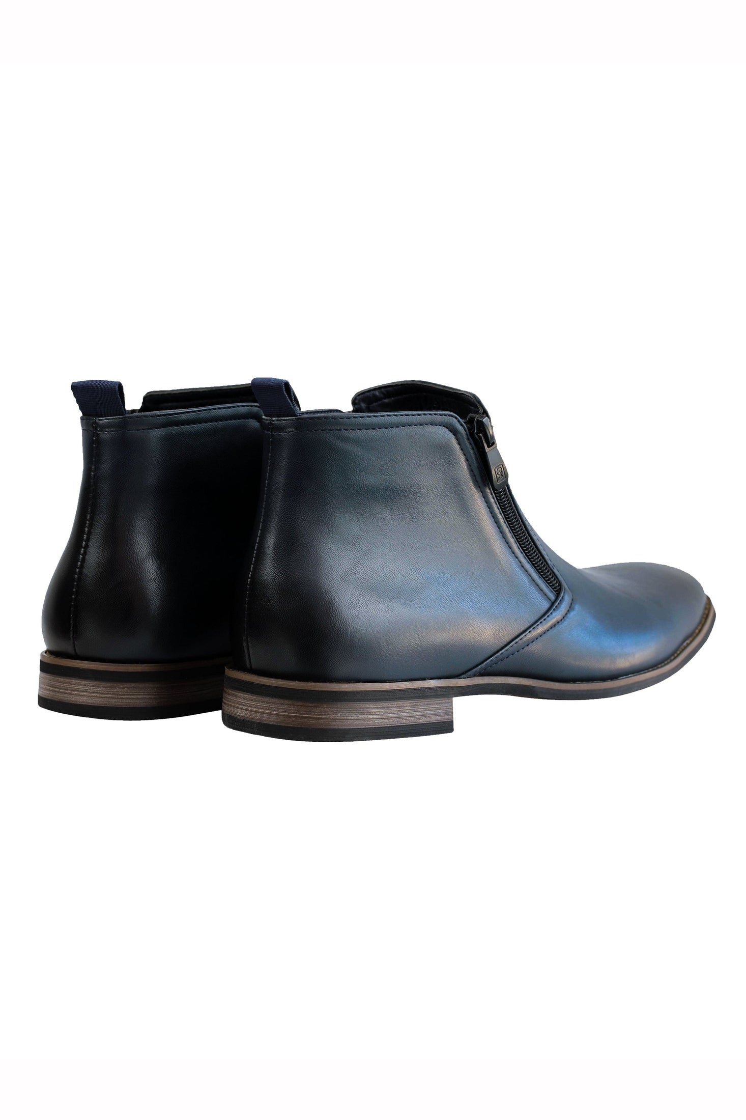 FAUX LEATHER LOW ANKLE CHELSEA BOOTS