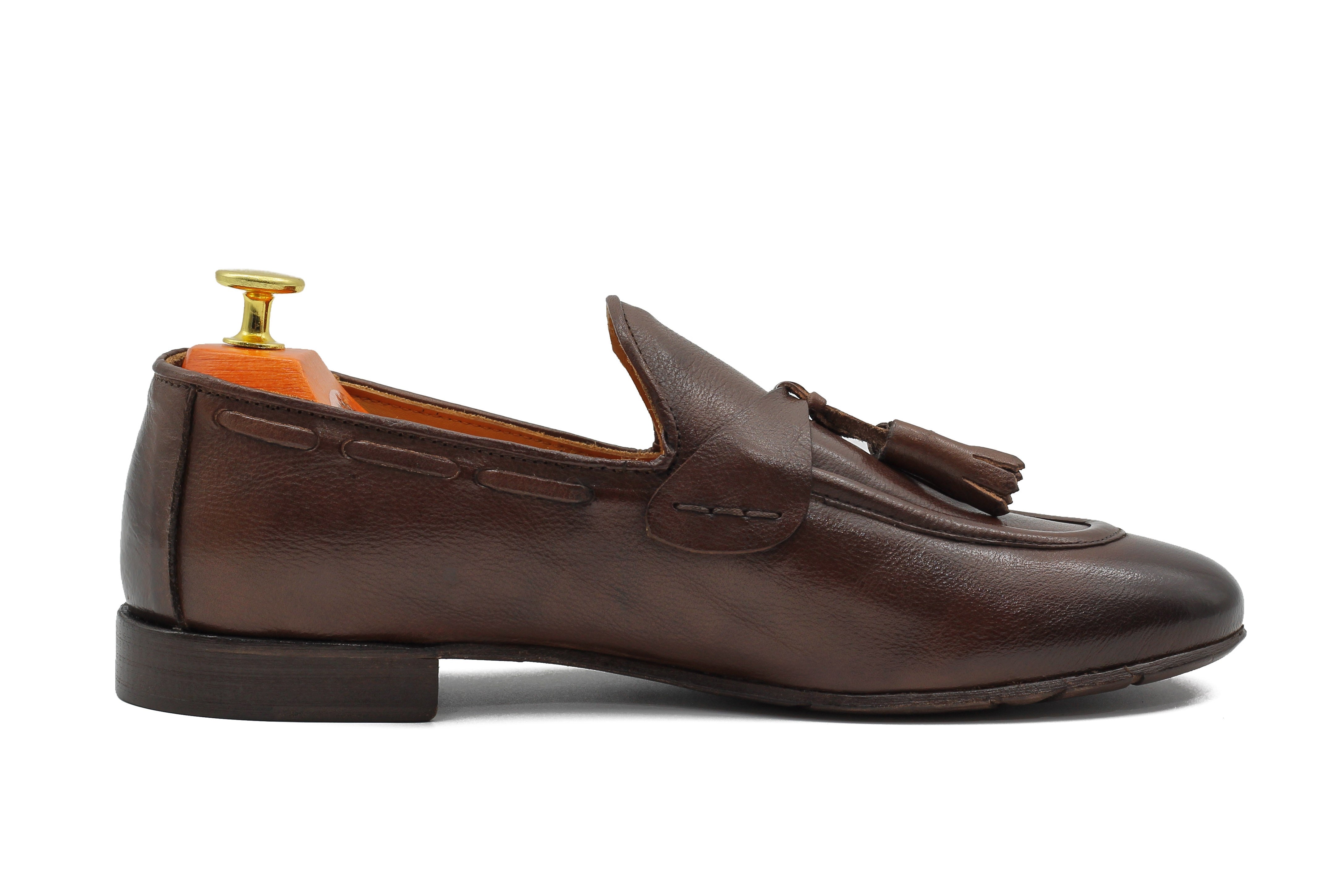 NAPLES 03 – TASSEL LOAFERS BROWN ITALIAN LEATHER