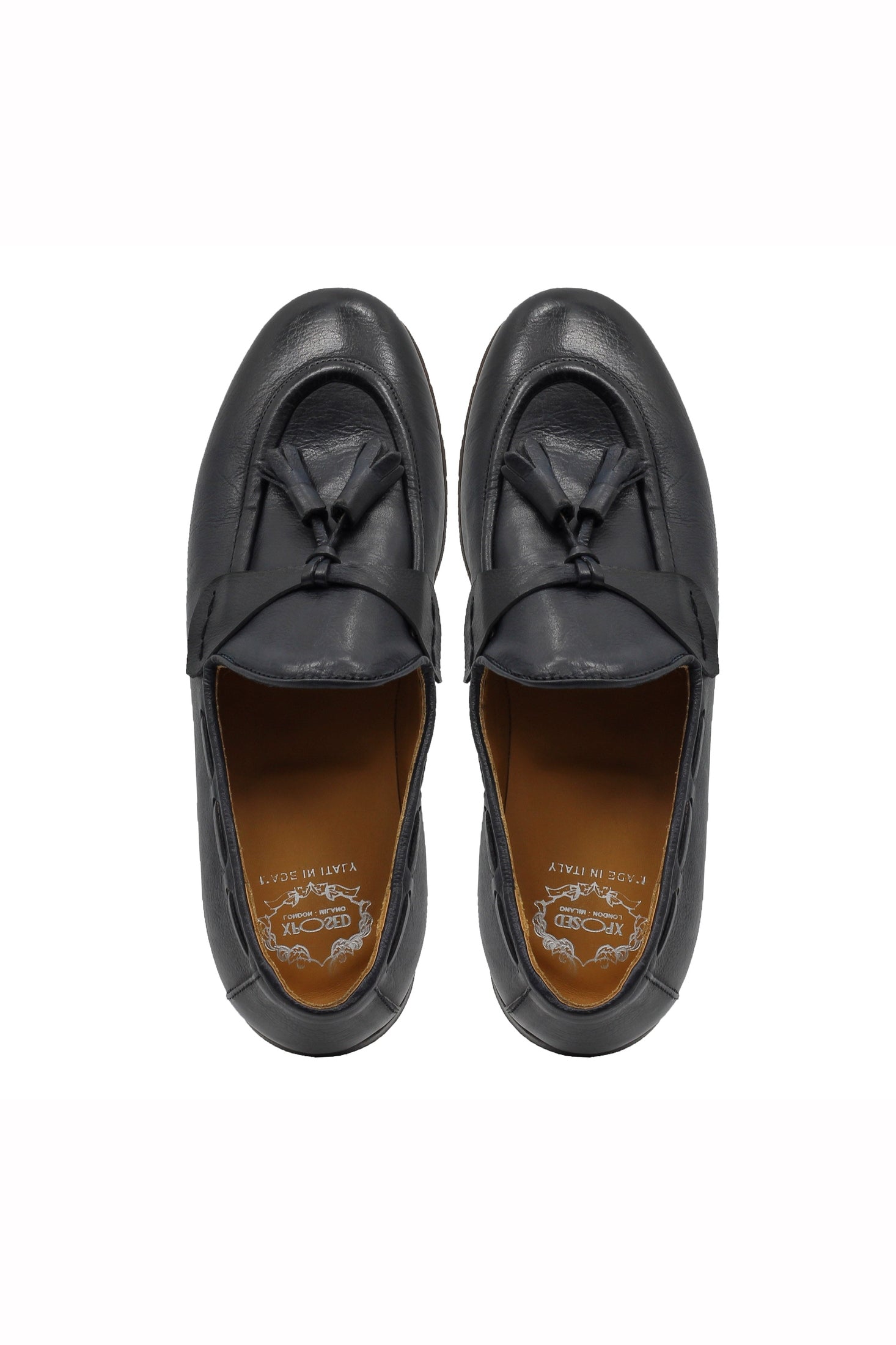 NAPLES 03 – TASSEL LOAFERS NAVY ITALIAN LEATHER