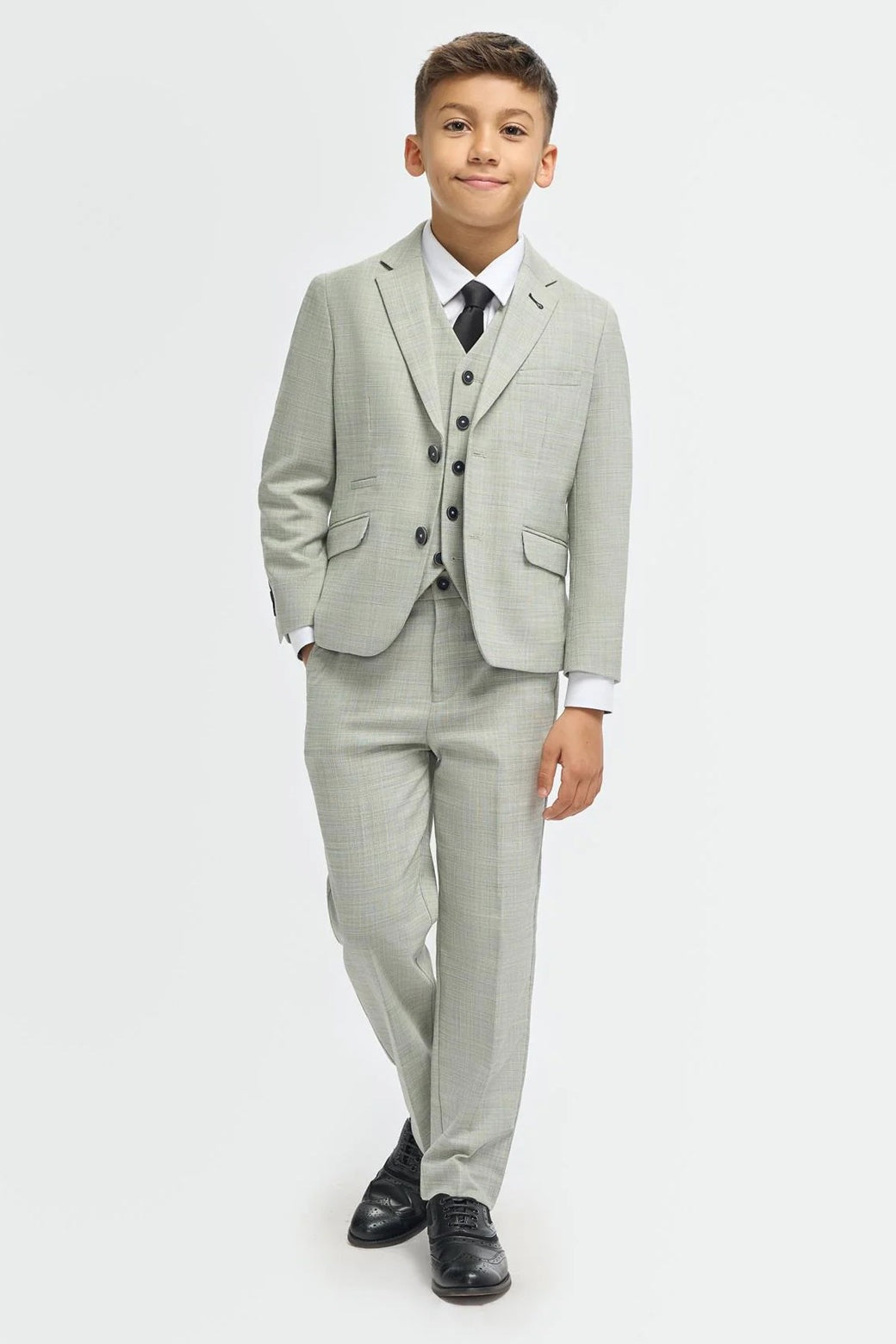 Cavani Camden Boys 3 Piece Suit in Sage Green