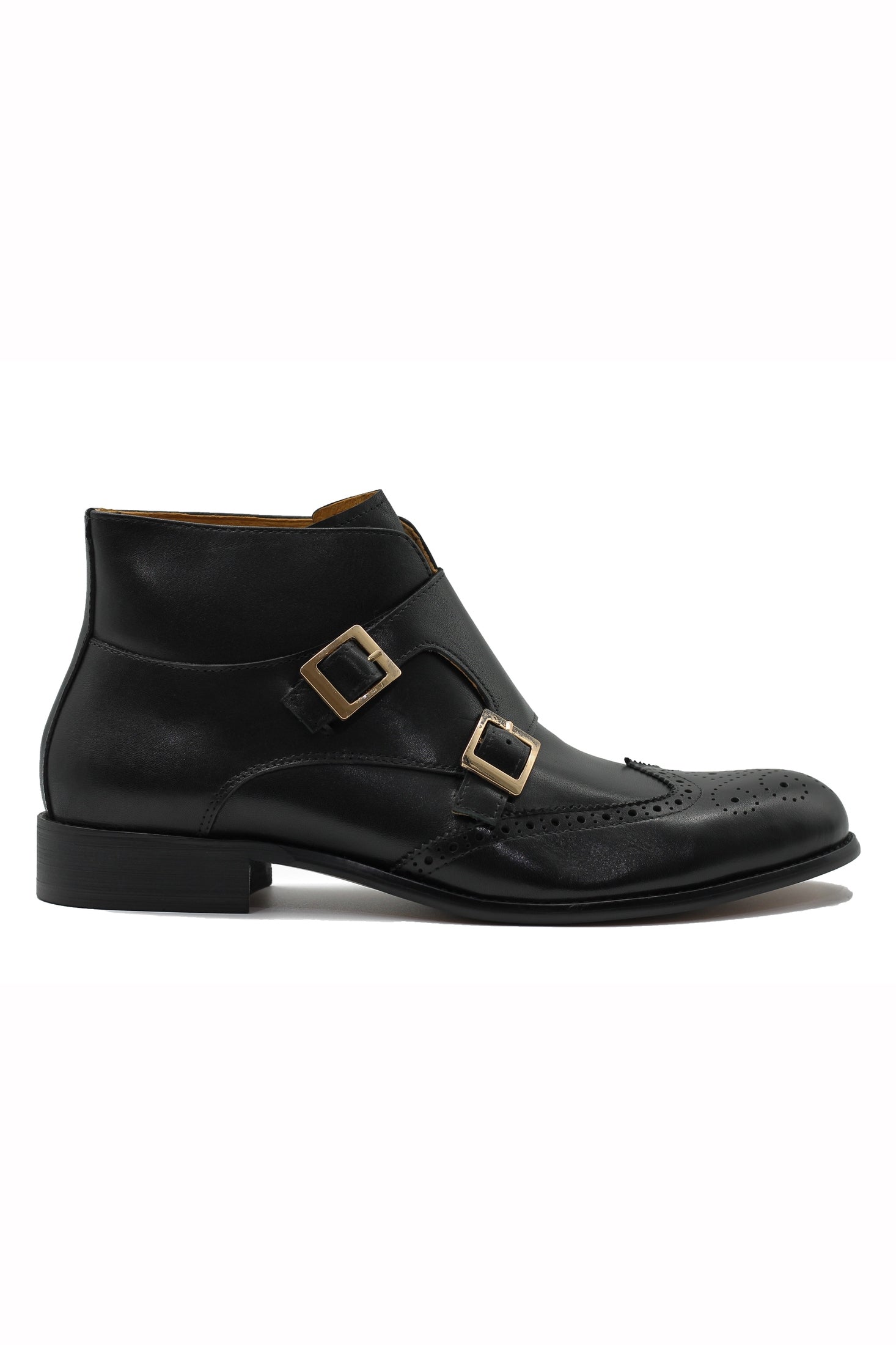BLACK DOUBLE MONK BROGUES