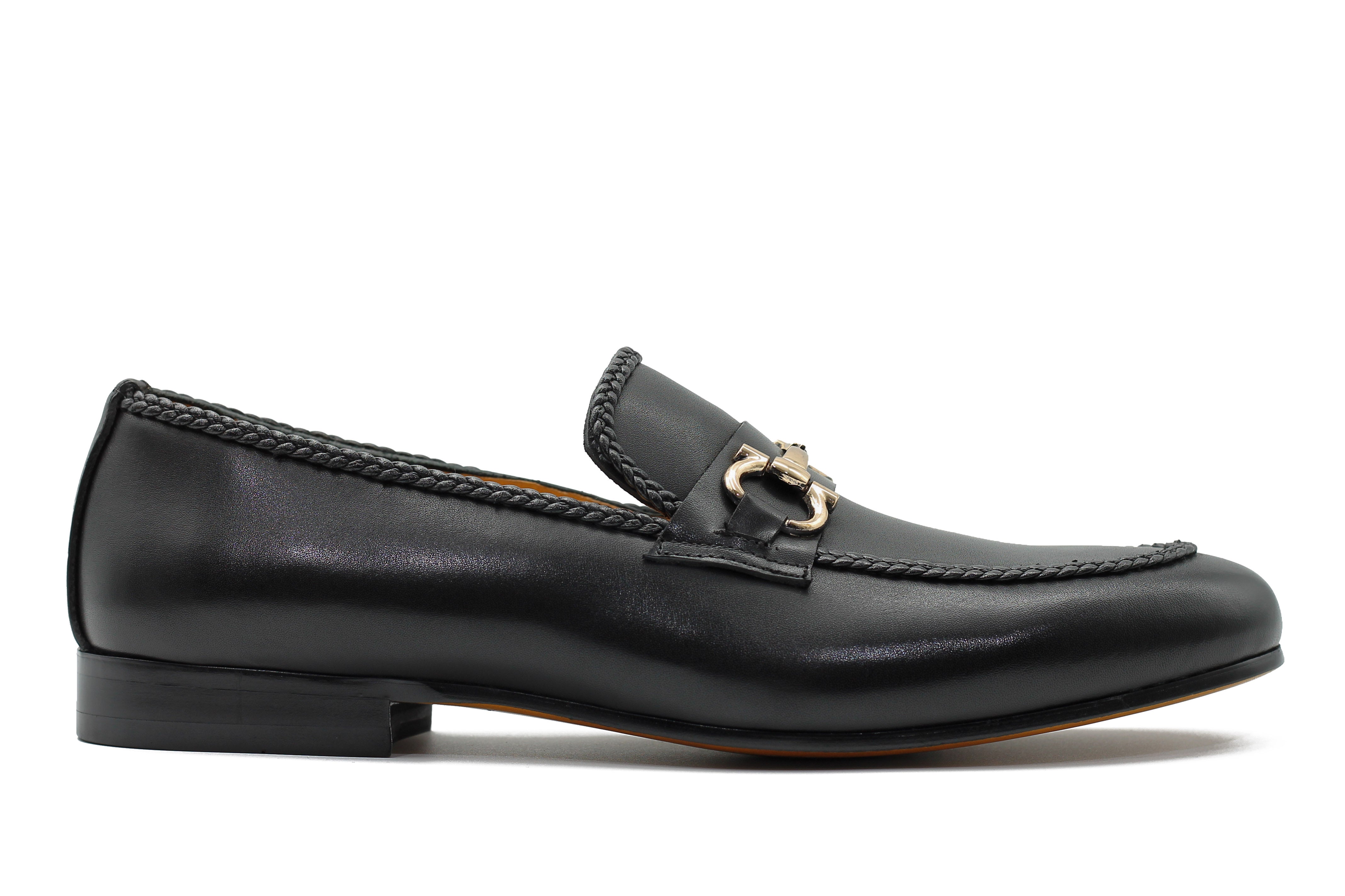 SNAFFLE TRIM LOAFERS IN BLACK