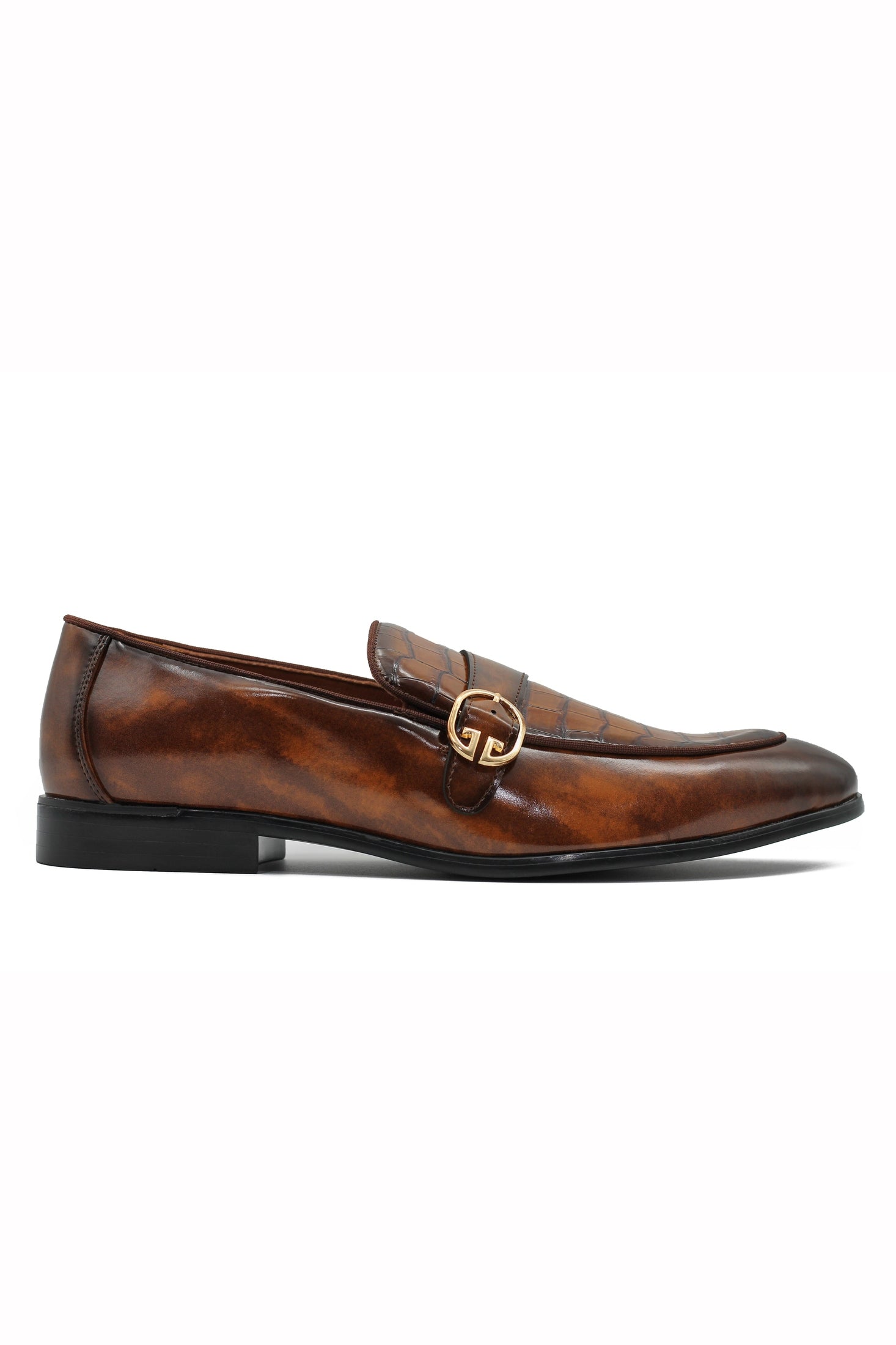 PRINTED MONK STRAP LOAFERS