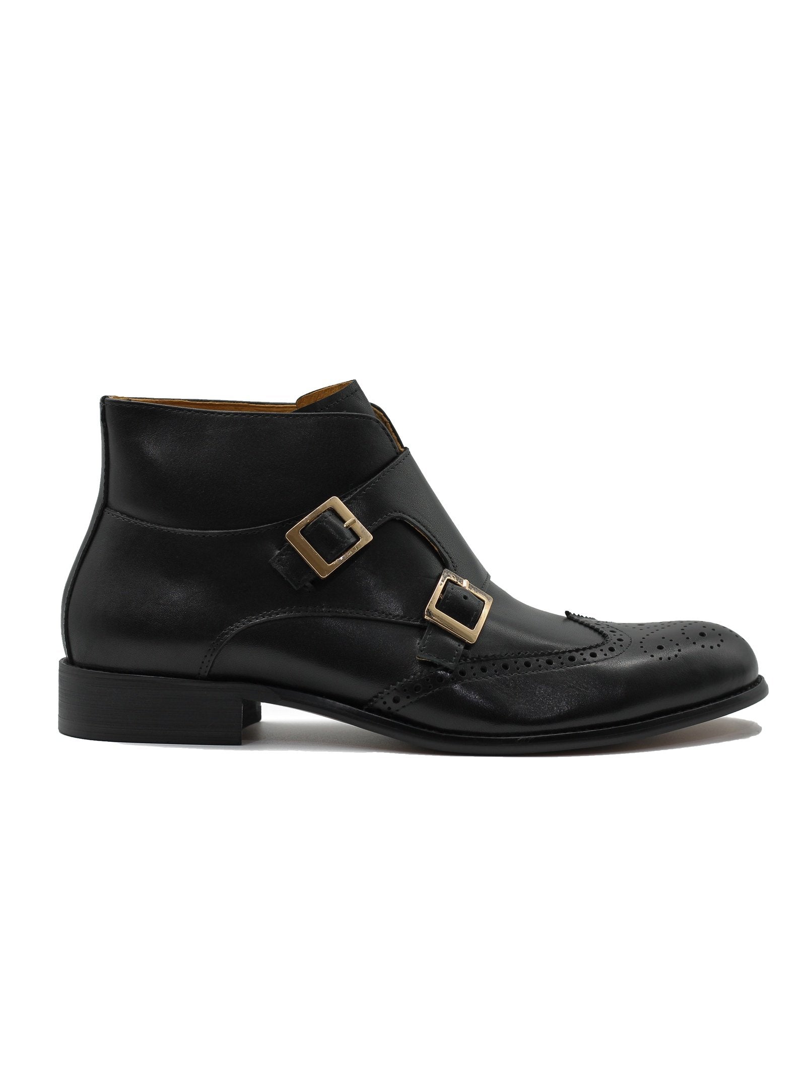 BLACK DOUBLE MONK BROGUES