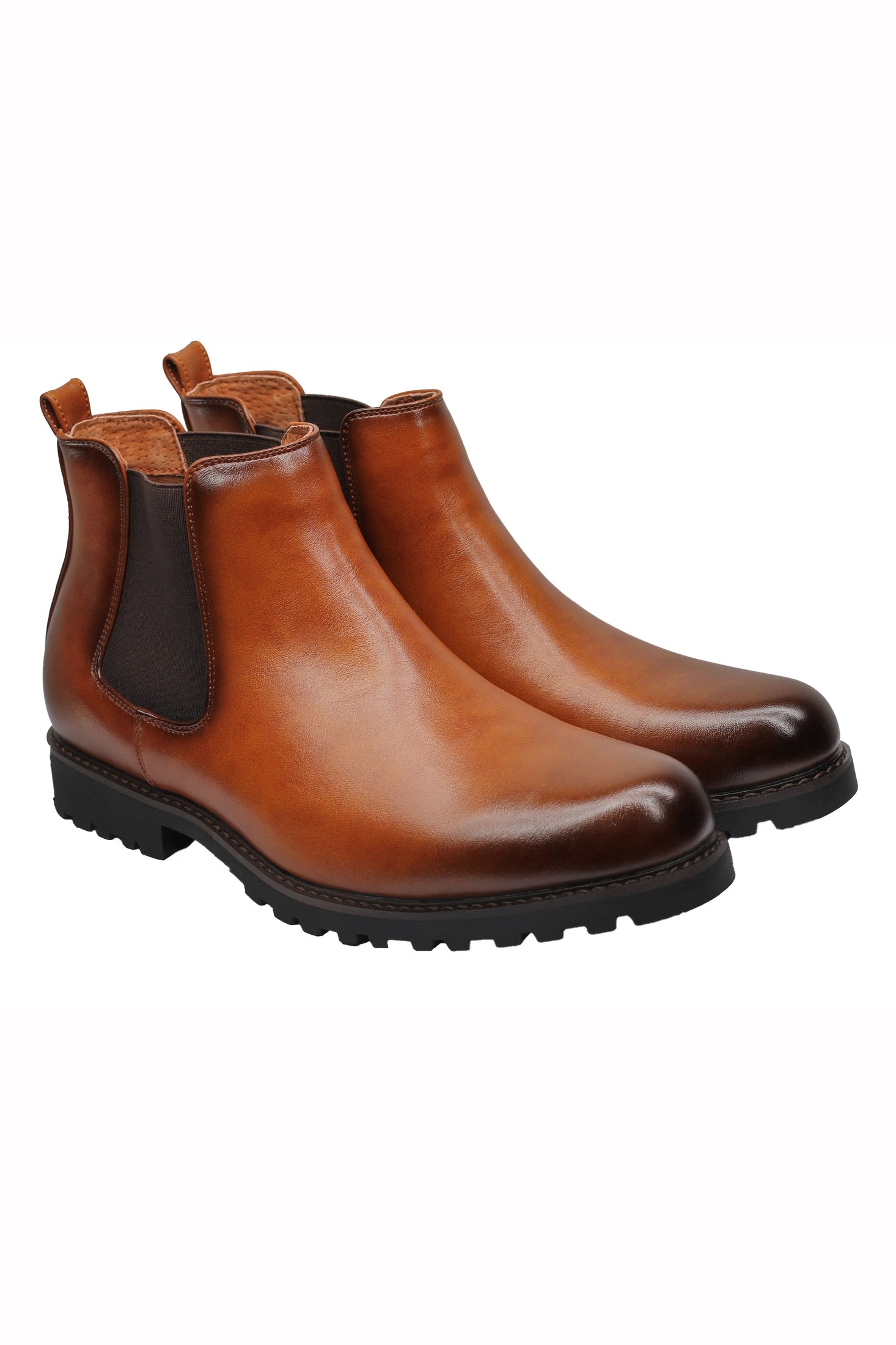 CHELSEA FAUX LEATHER BOOTS