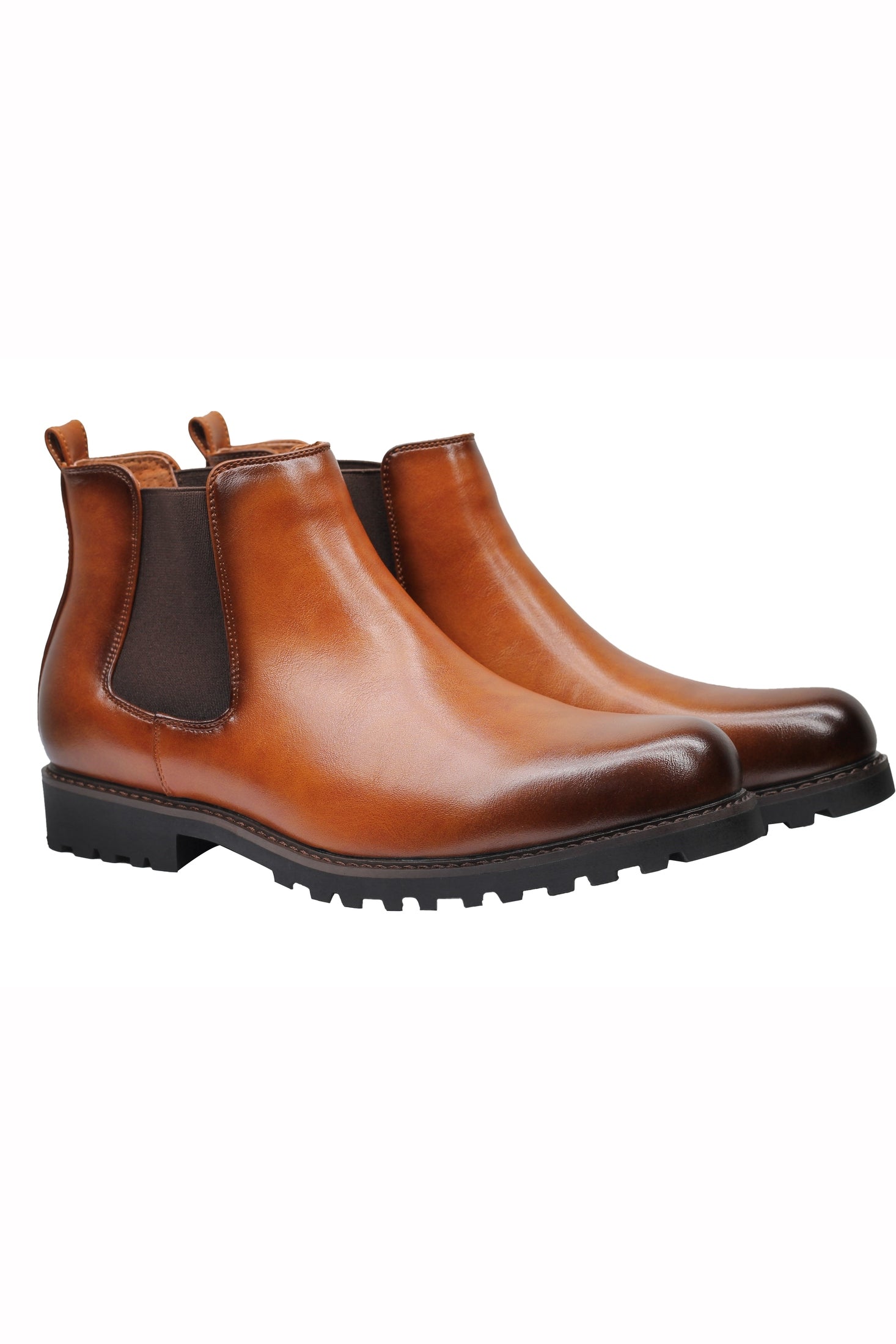 CHELSEA FAUX LEATHER BOOTS
