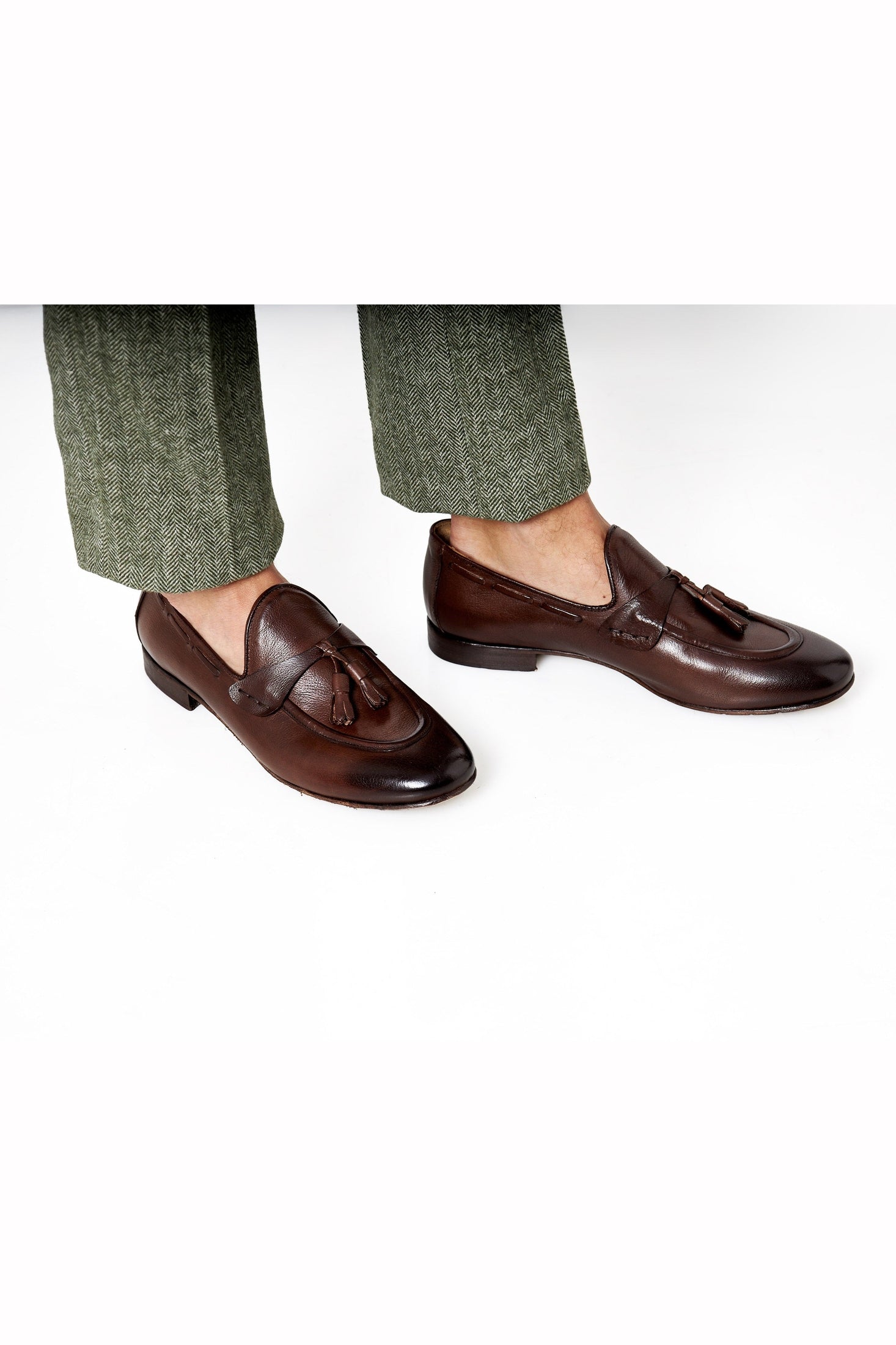 NAPLES 03 – TASSEL LOAFERS BROWN ITALIAN LEATHER