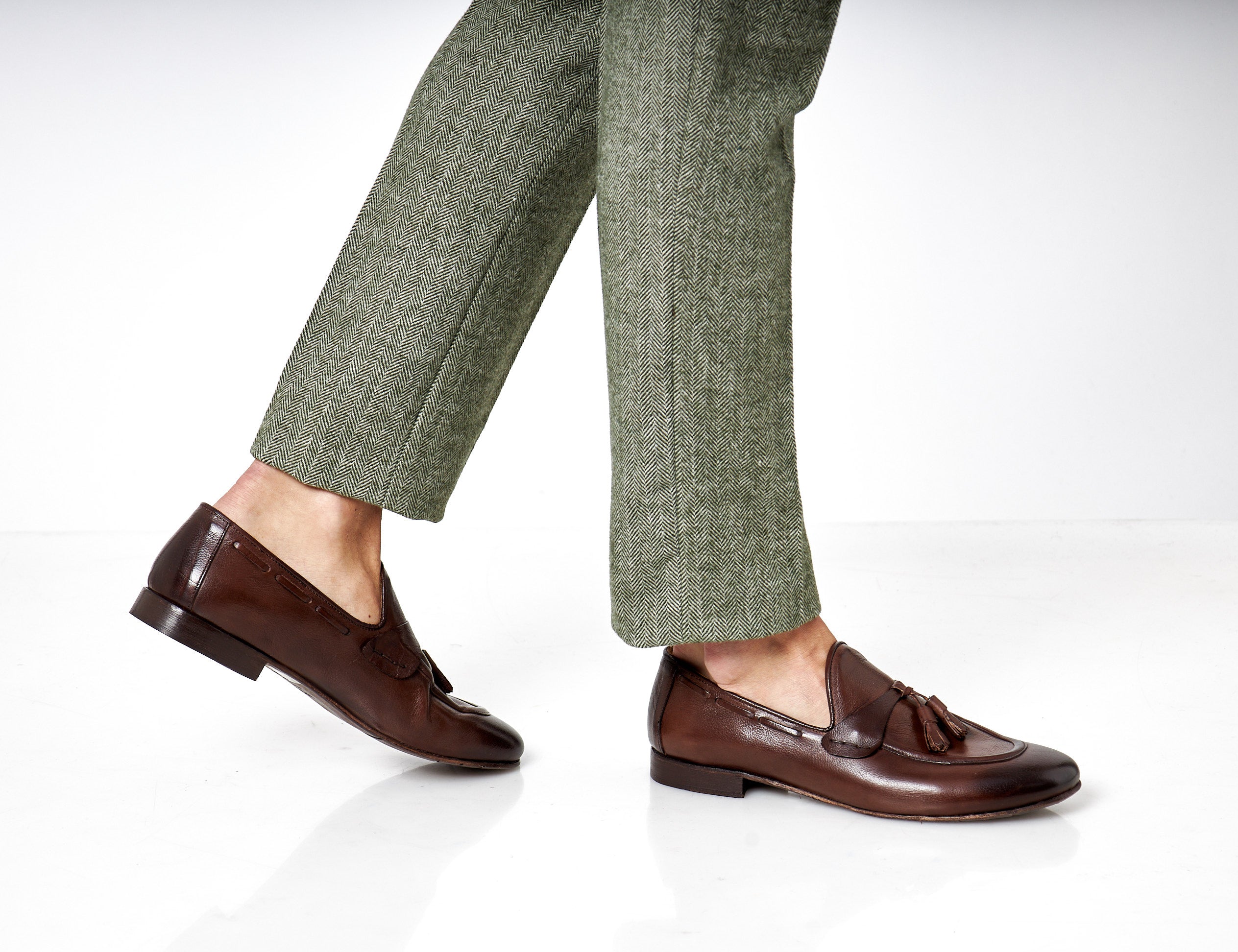 NAPLES 03 – TASSEL LOAFERS BROWN ITALIAN LEATHER