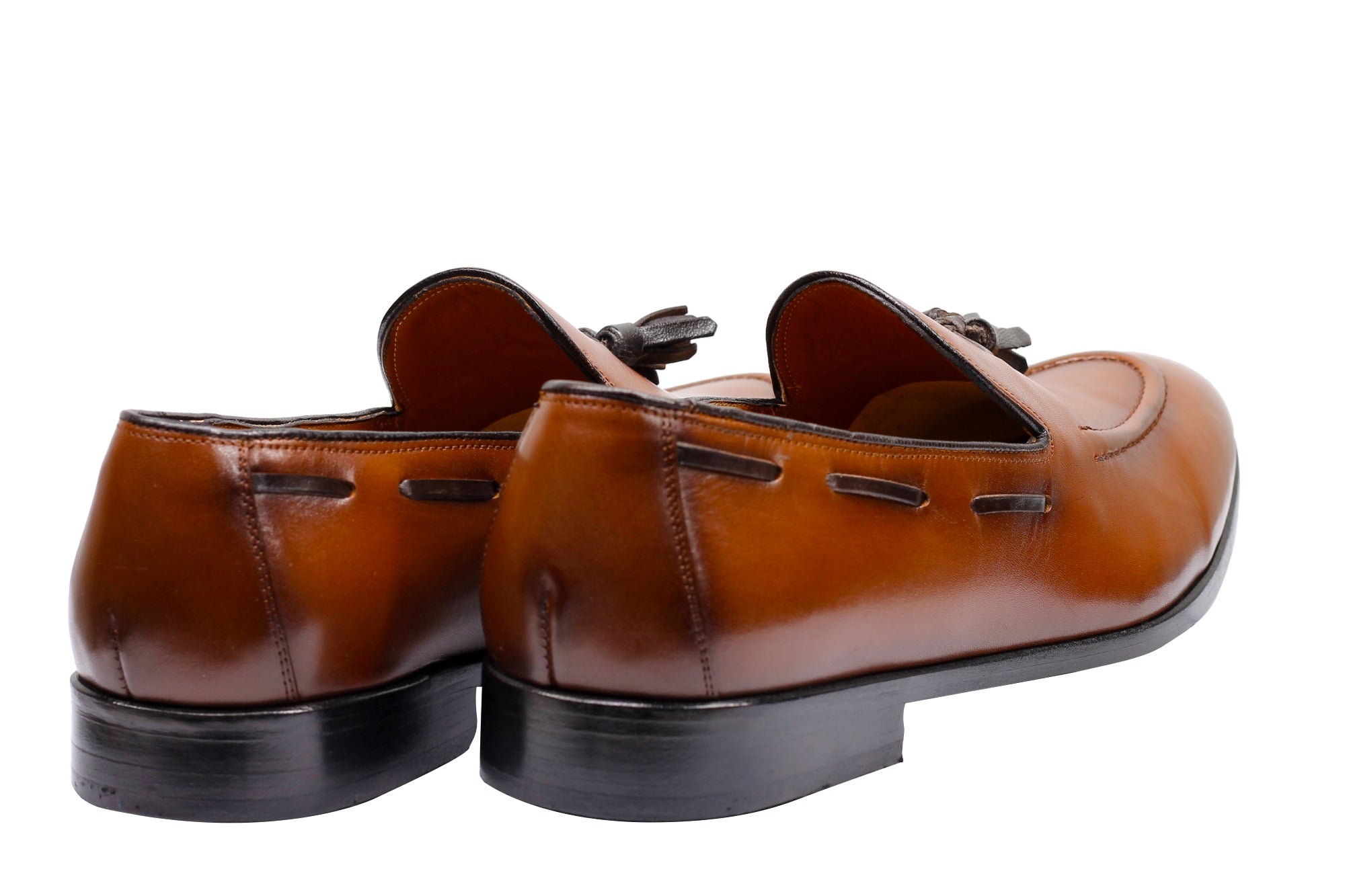 TAN CALF LEATHER TASSEL LOAFERS