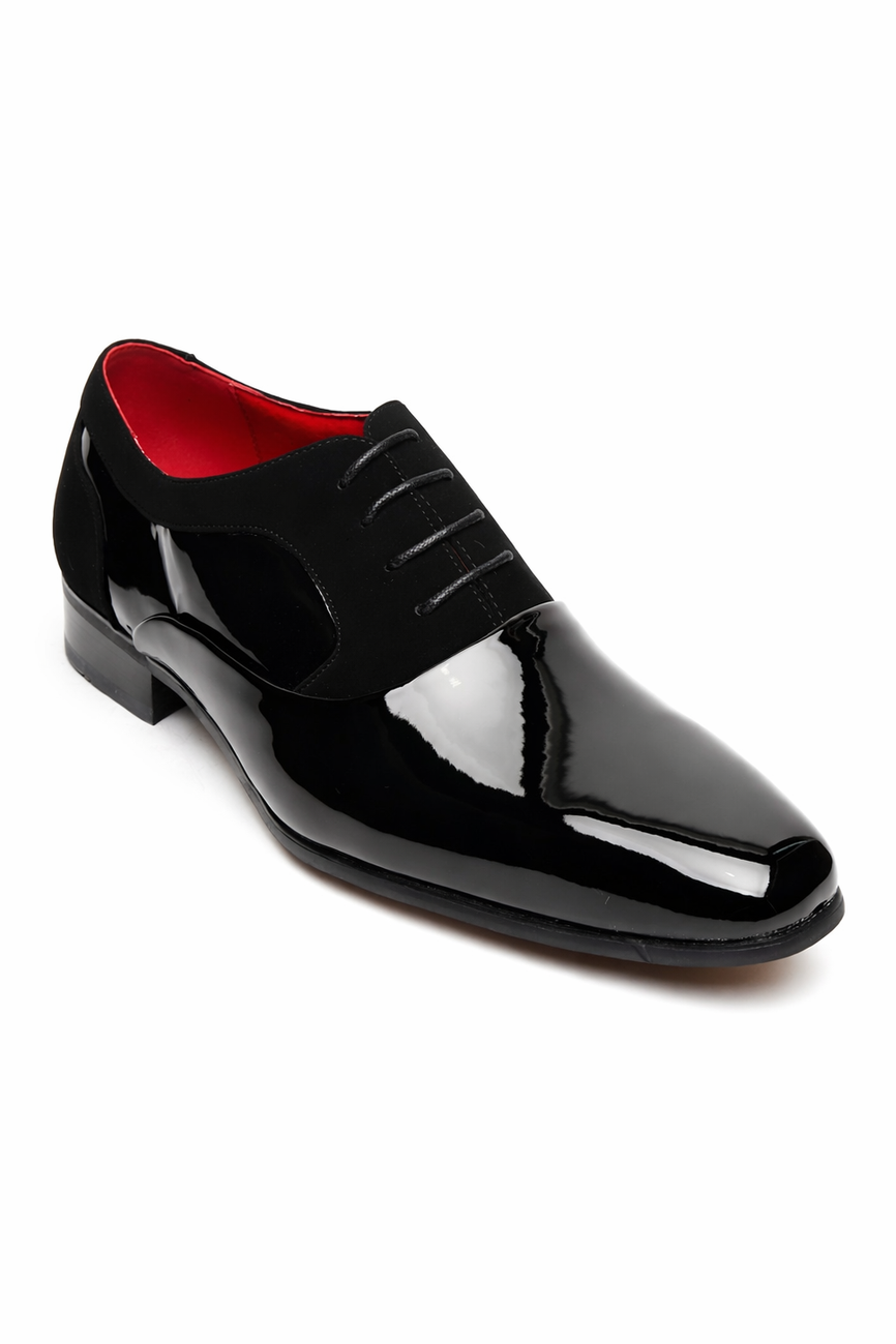 Black Shiny Patent Oxford Dress Shoes