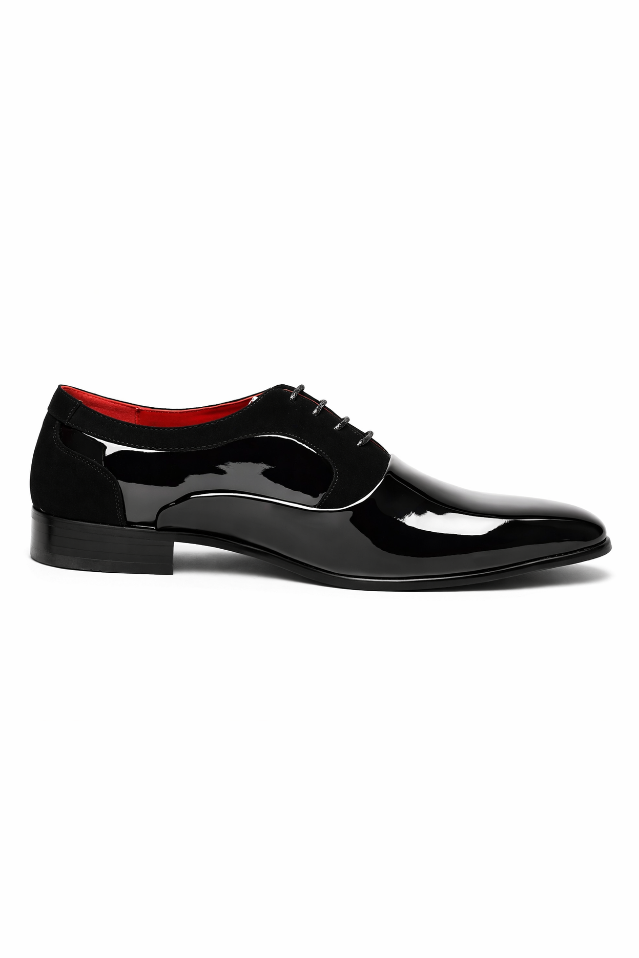 Black Shiny Patent Oxford Dress Shoes