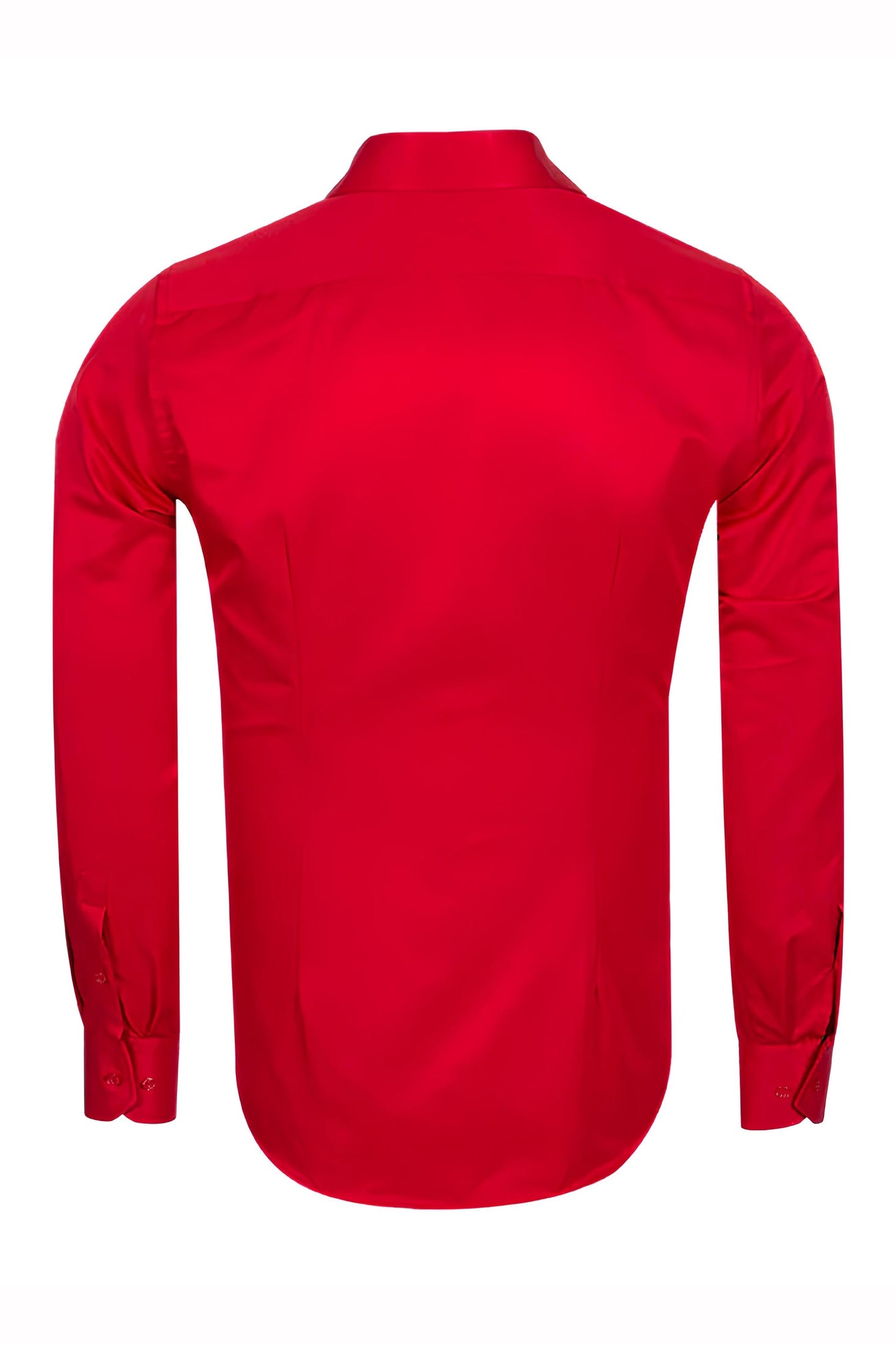 PLAIN RED CLASSIC SHIRT - TAILORED FIT – MID COLLAR