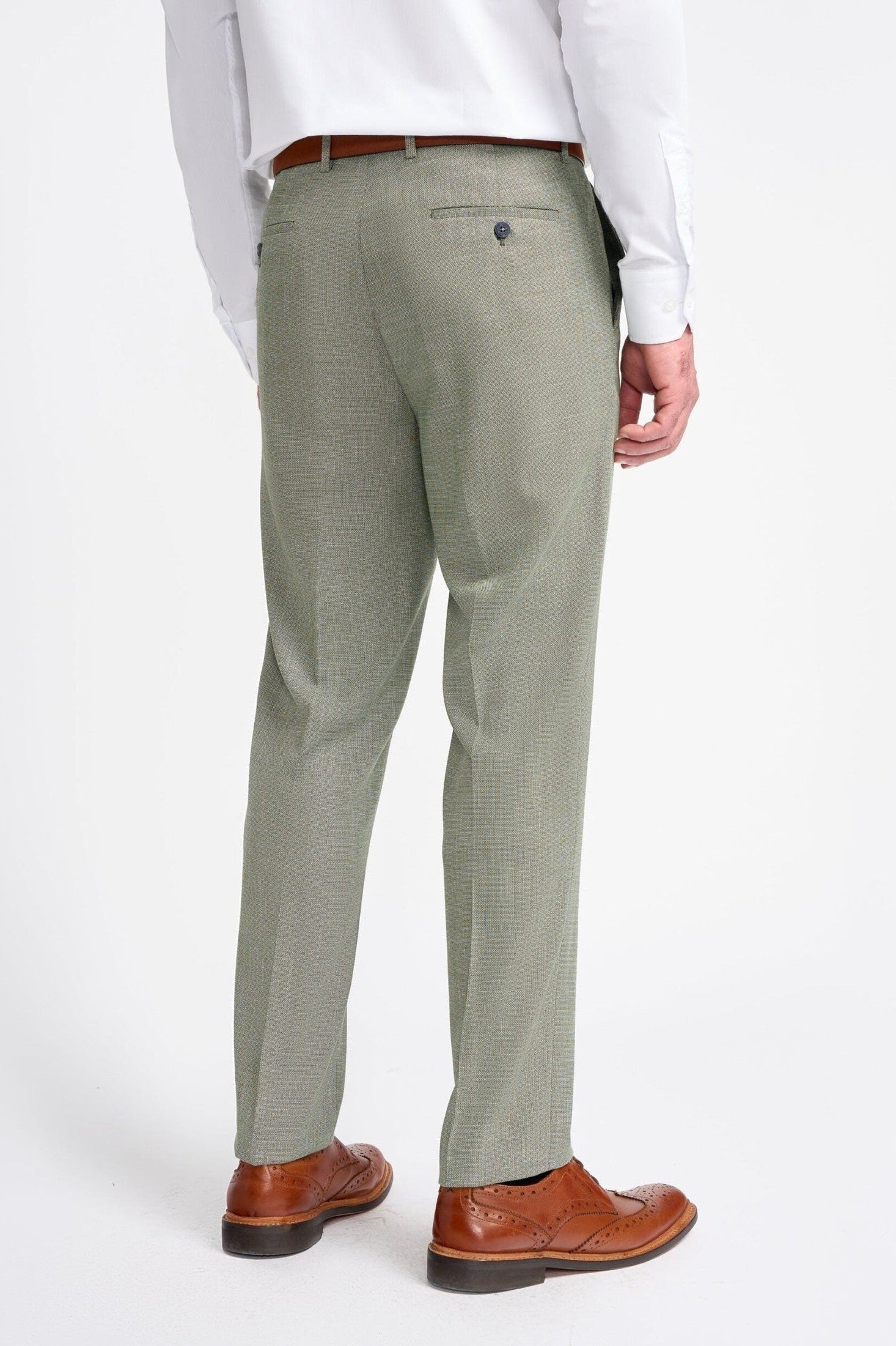 MIAMI – TAILORED FIT LINEN BLEND SAGE GREEN 3 PIECE SUIT CAVANI