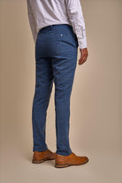 CARNEGI BLUE TWEED TROUSERS CAVANI