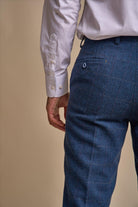 CARNEGI BLUE TWEED TROUSERS CAVANI