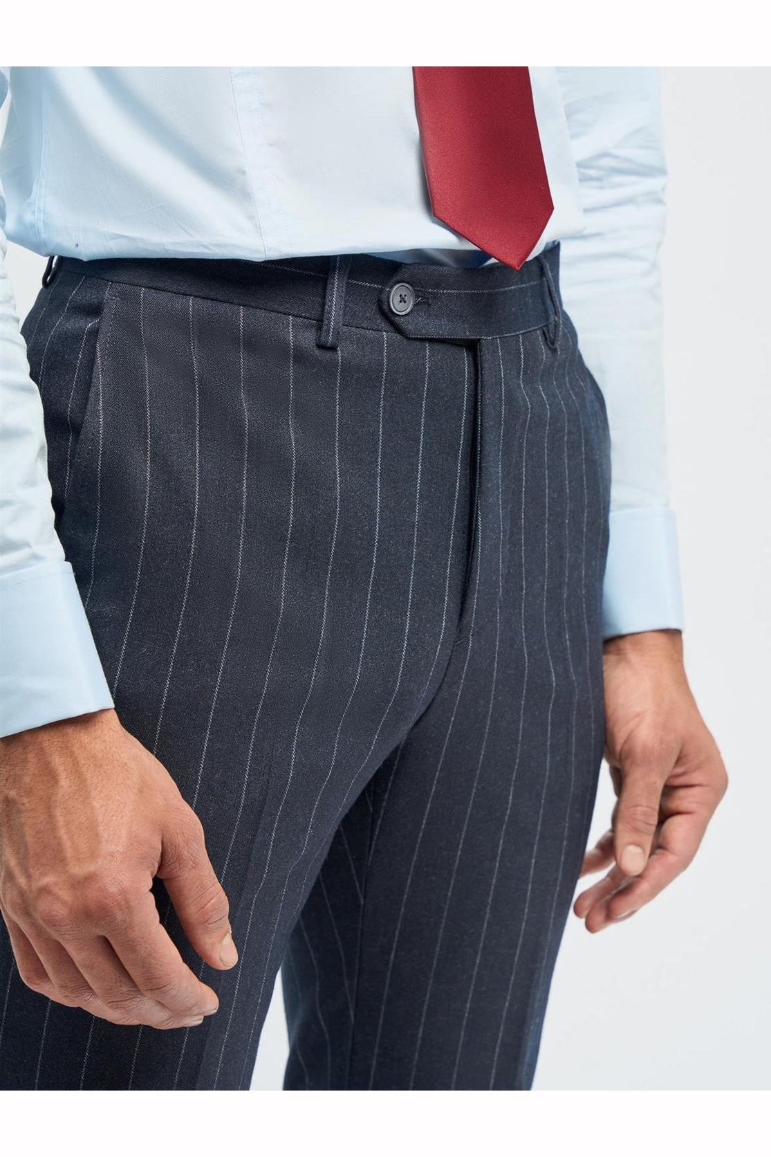 CAVANI INVINCIBLE – NAVY PINSTRIPE SUIT TROUSERS CAVANI