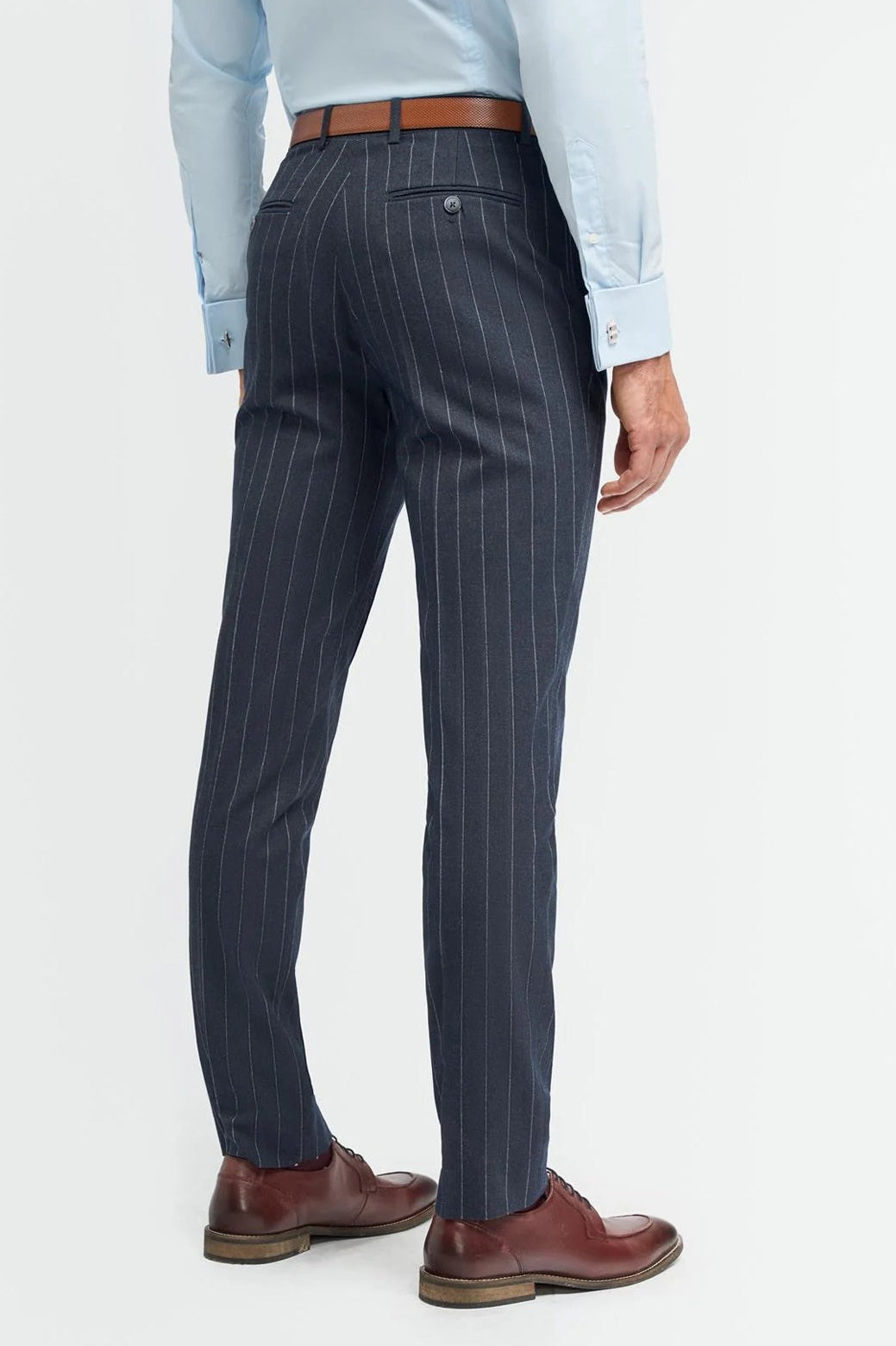 CAVANI INVINCIBLE – NAVY PINSTRIPE SUIT TROUSERS CAVANI