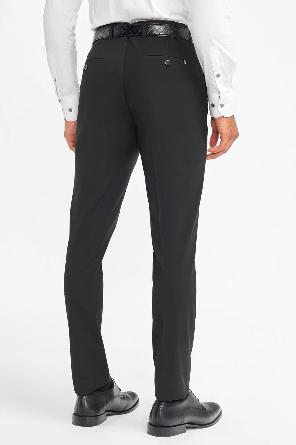 MALIBU – PLAIN BLACK TAILORED SUIT TROUSER CAVANI