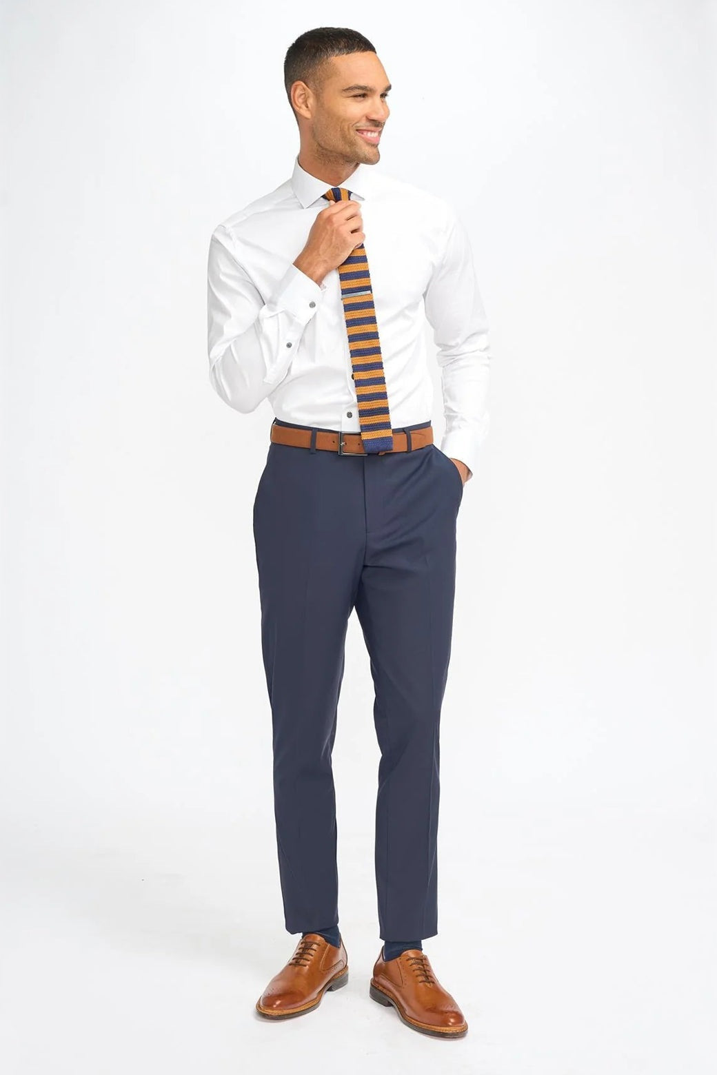 MALIBU – NAVY BLUE TAILORED SUIT TROUSER CAVANI