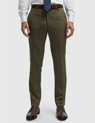 CAVANI – Damon Sage Herringbone Tweed Trousers