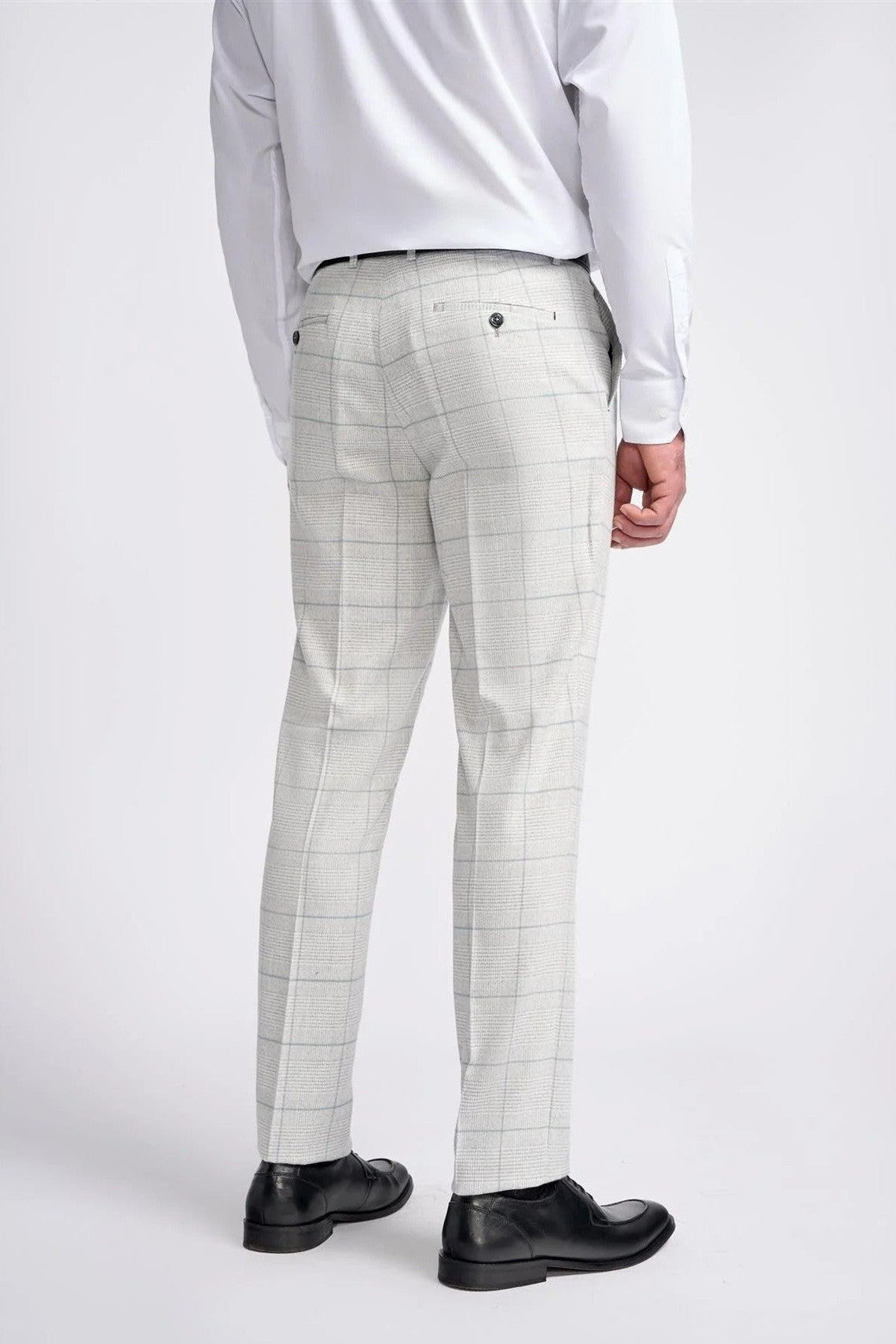 RADHIKA MENS SLIM FIT WHITE THREE PIECE SUIT CAVANI