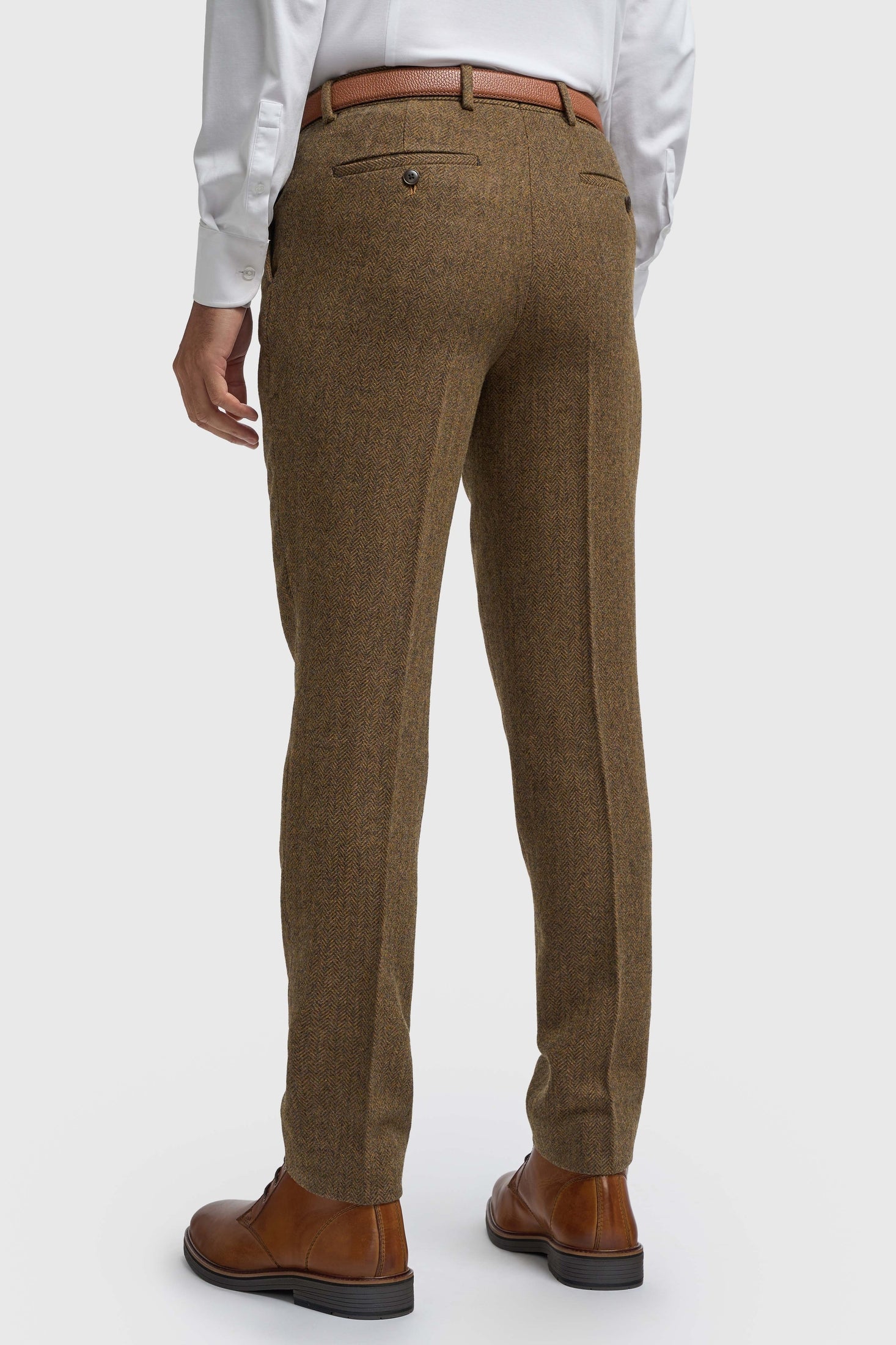 CAVANI – Thomas Brown Herringbone Suit Trouser