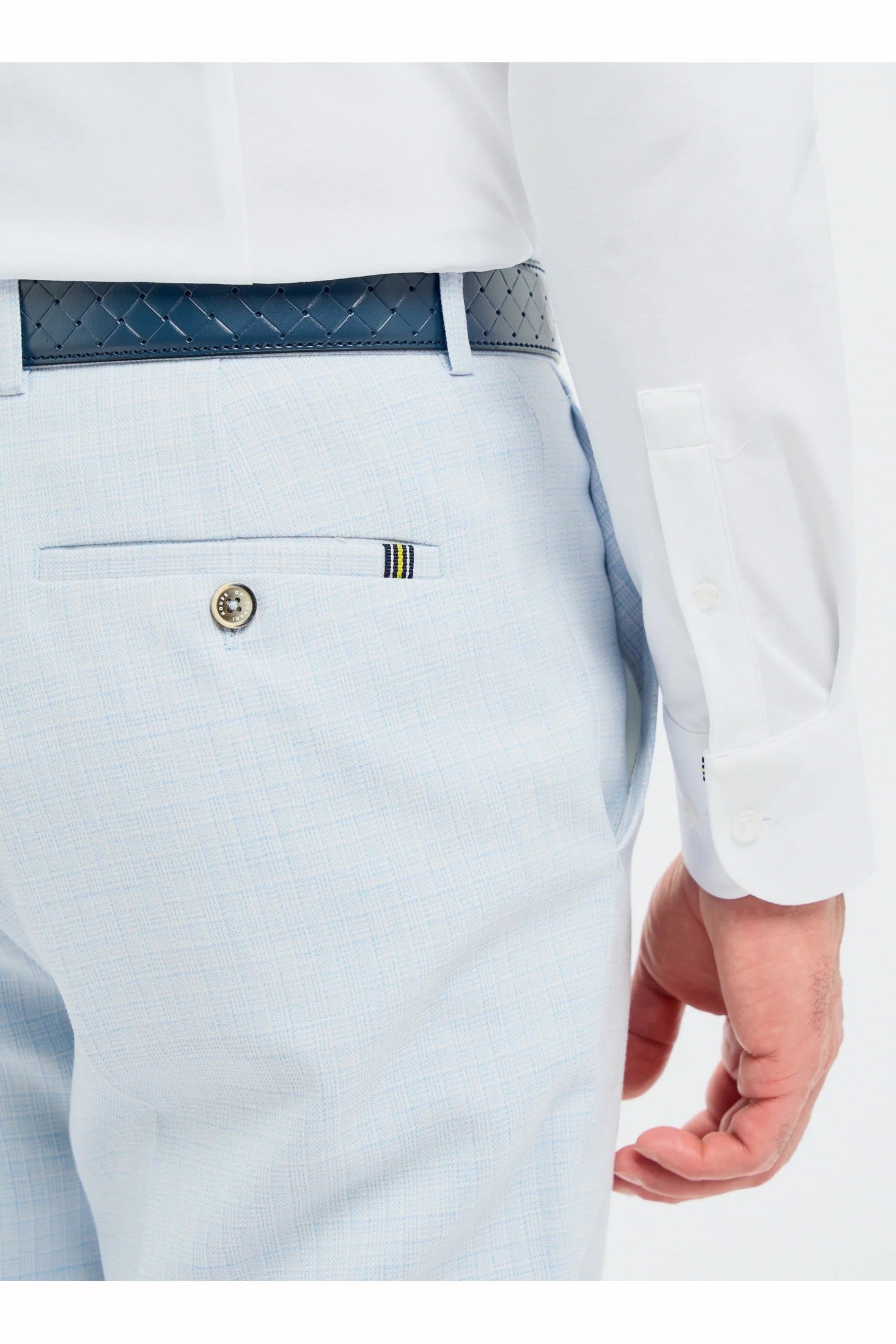 House of Cavani – Tropez Sky Blue Tapered Suit Trousers CAVANI