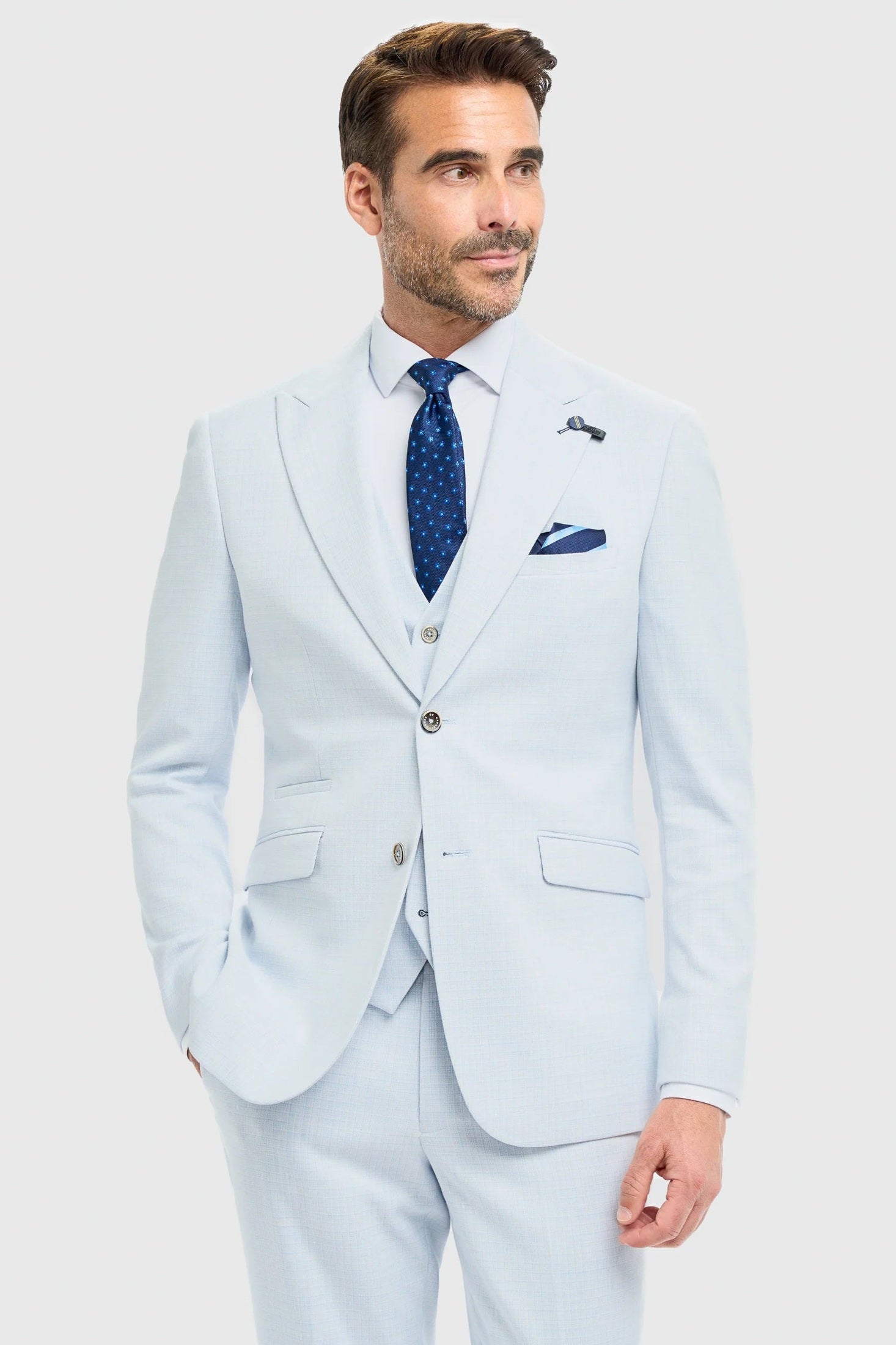 House of Cavani – Tropez Sky Blue Blazer Tailored Fit CAVANI