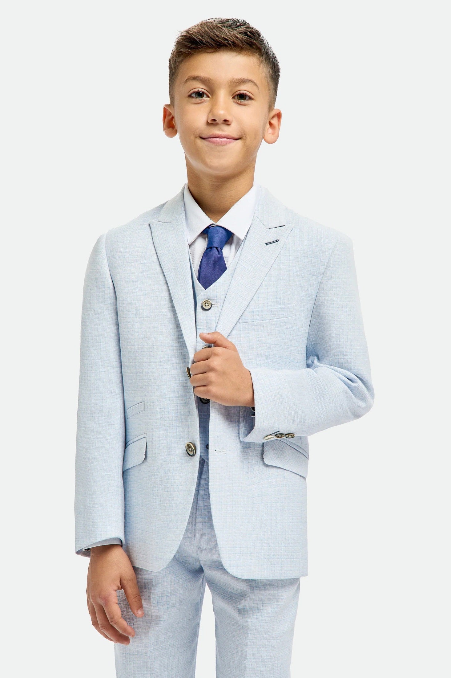 Cavani – Tropez Boys Sky Blue 3 Piece Suit Tailored CAVANI