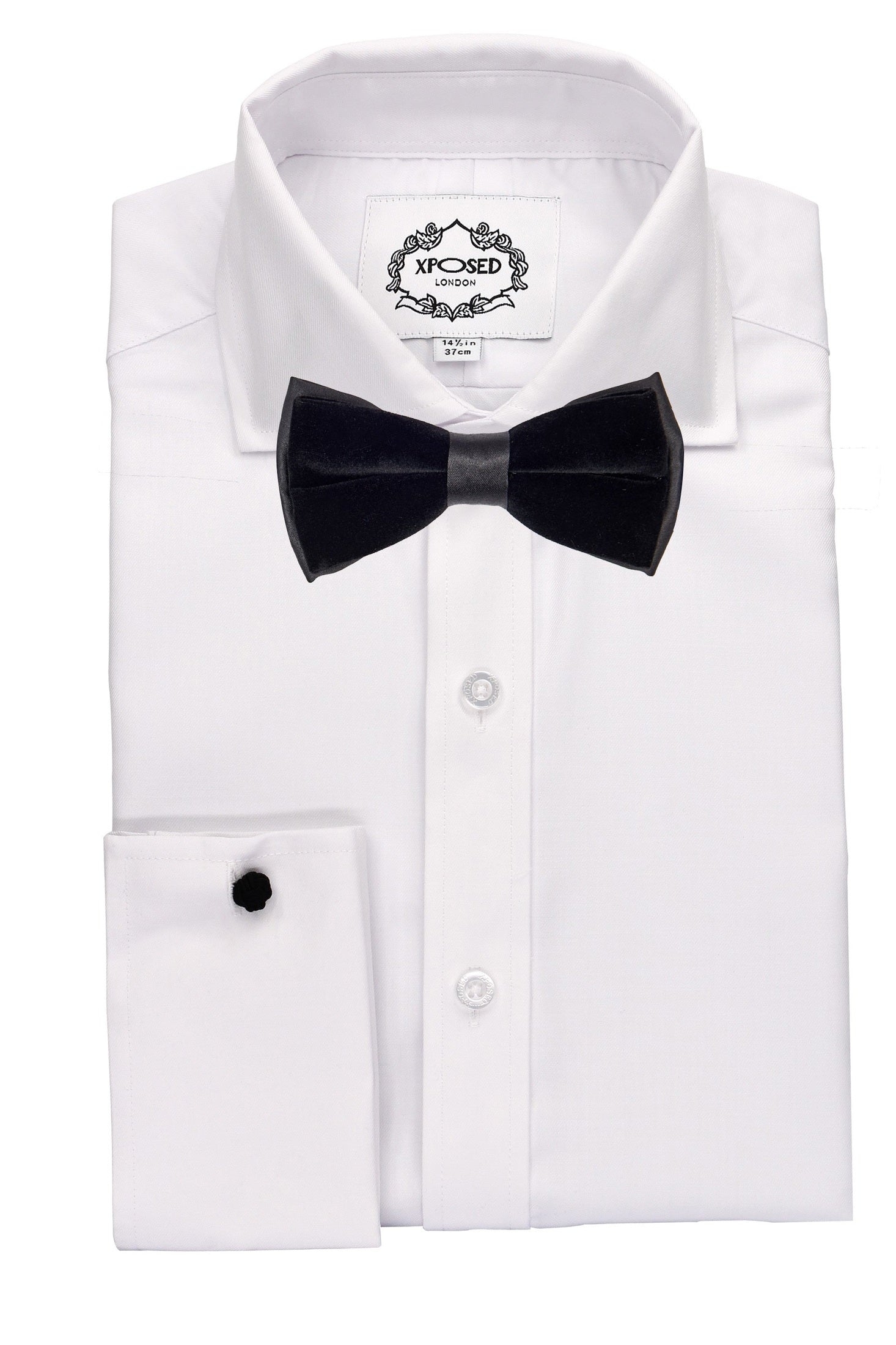 Mens Velvet Adjustable Bowtie Cufflink Hankie Set Wedding Party Smart Neck Tie