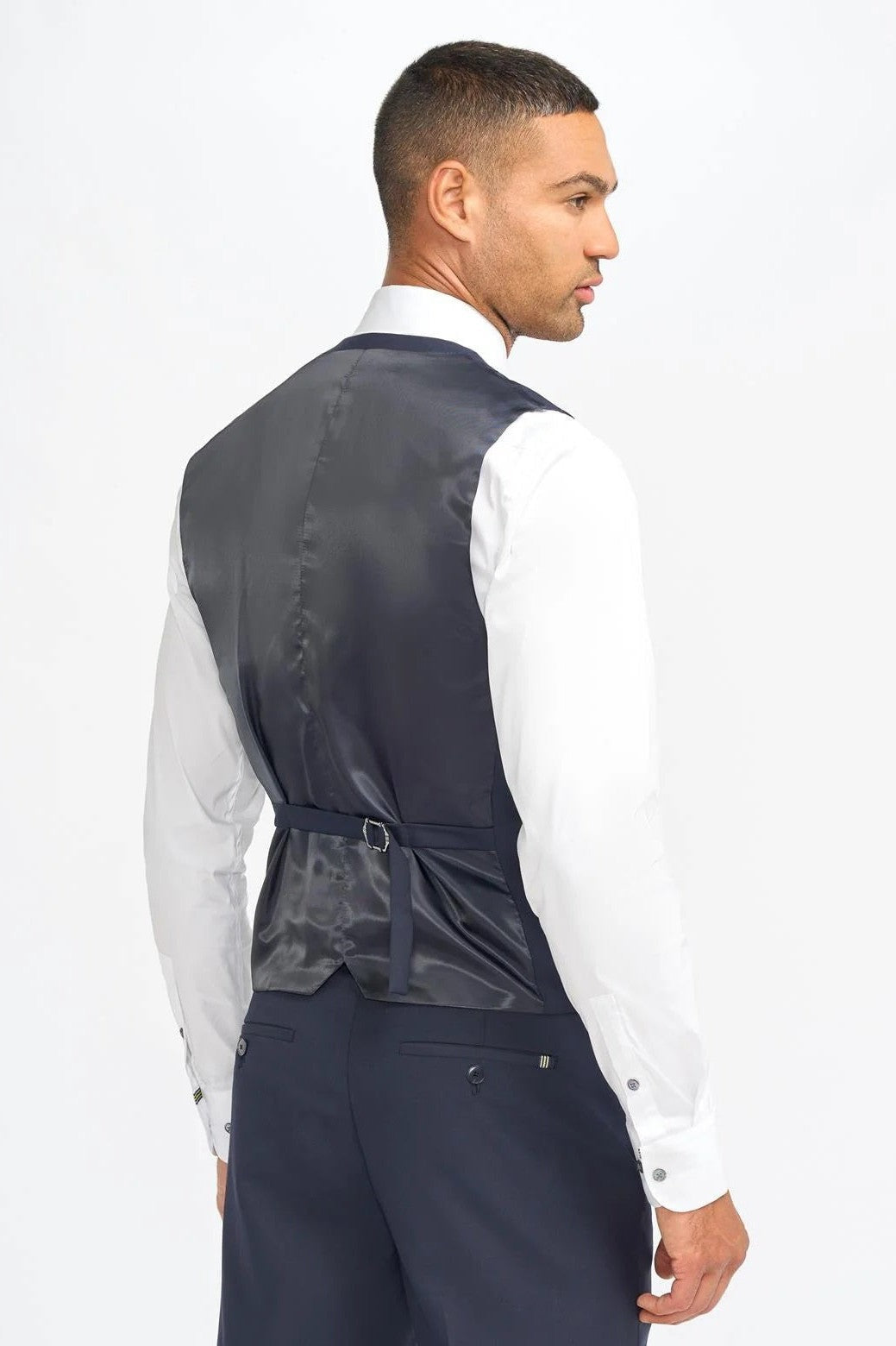 malibu blue vest and tie