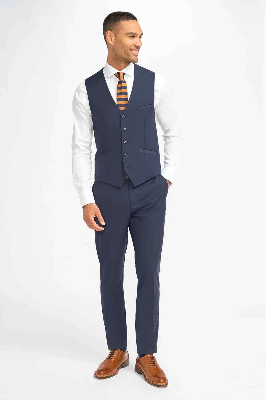 MALIBU – NAVY 3 PIECE TAILORED FIT SUIT CAVANI