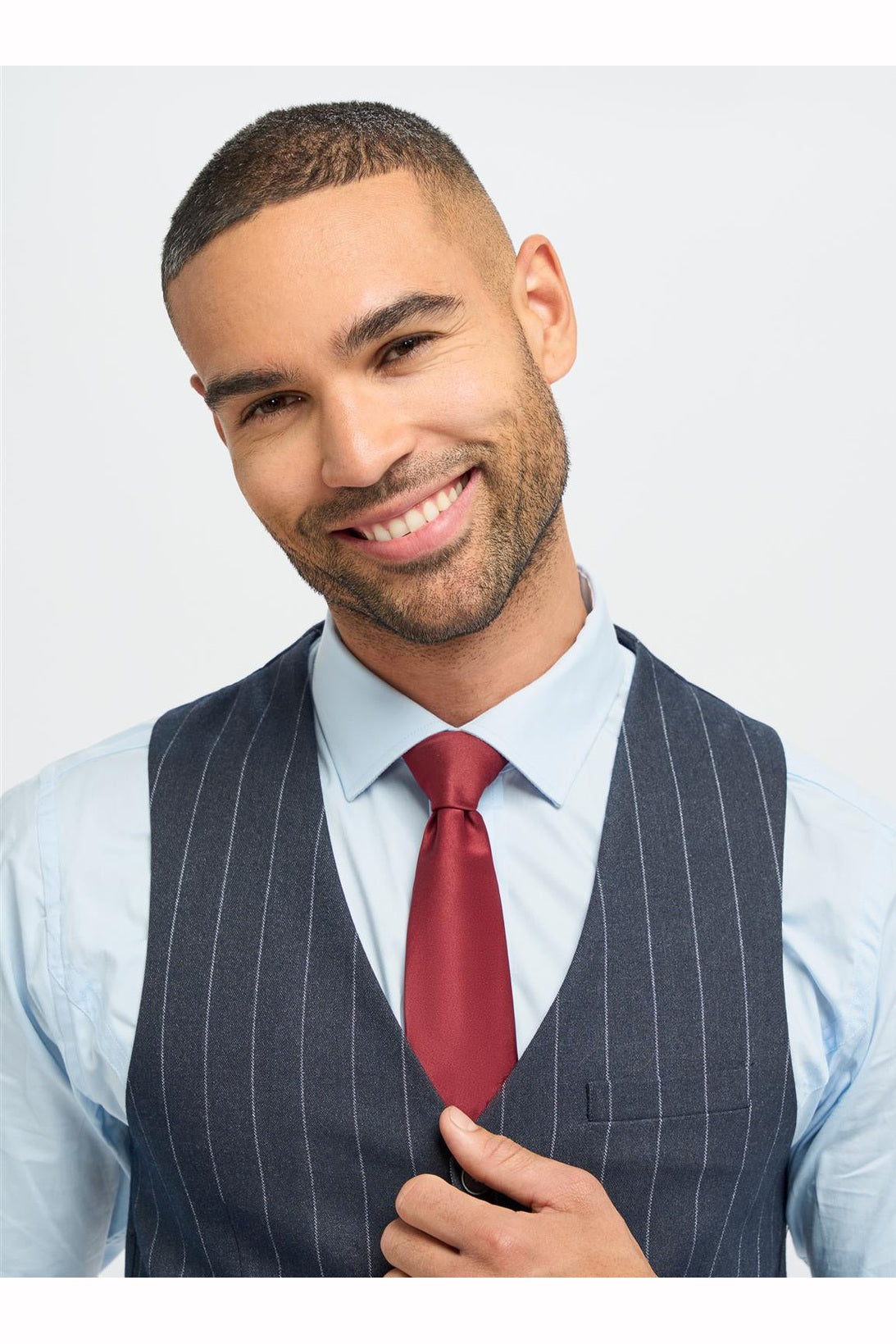 CAVANI INVINCIBLE – NAVY PINSTRIPE SUIT WAISTCOAT CAVANI