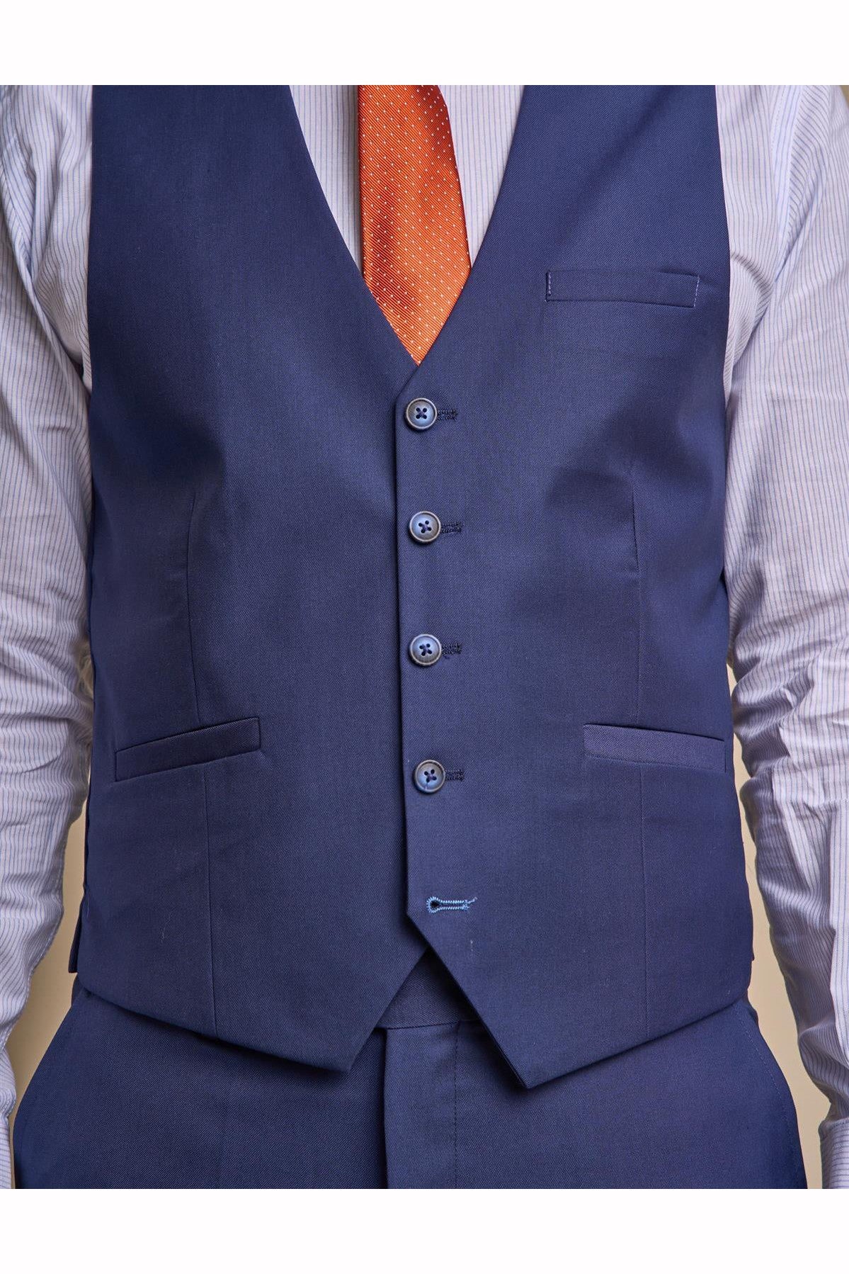 CAVANI – MEN’S JEFFERSON NAVY SUIT WAISTCOAT CAVANI