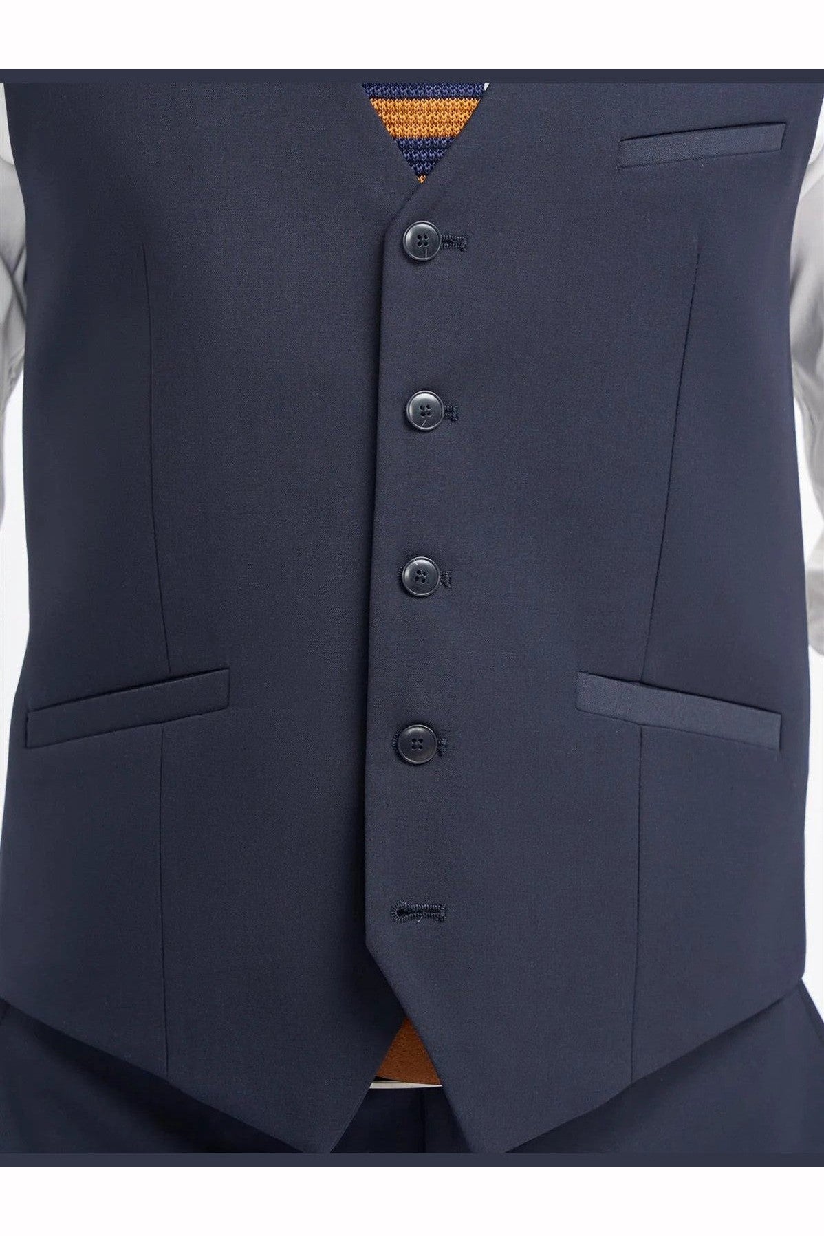 MALIBU – NAVY BLUE TAILORED WAISTCOAT CAVANI
