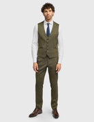 CAVANI – Damon Sage Herringbone Tweed Waistcoat