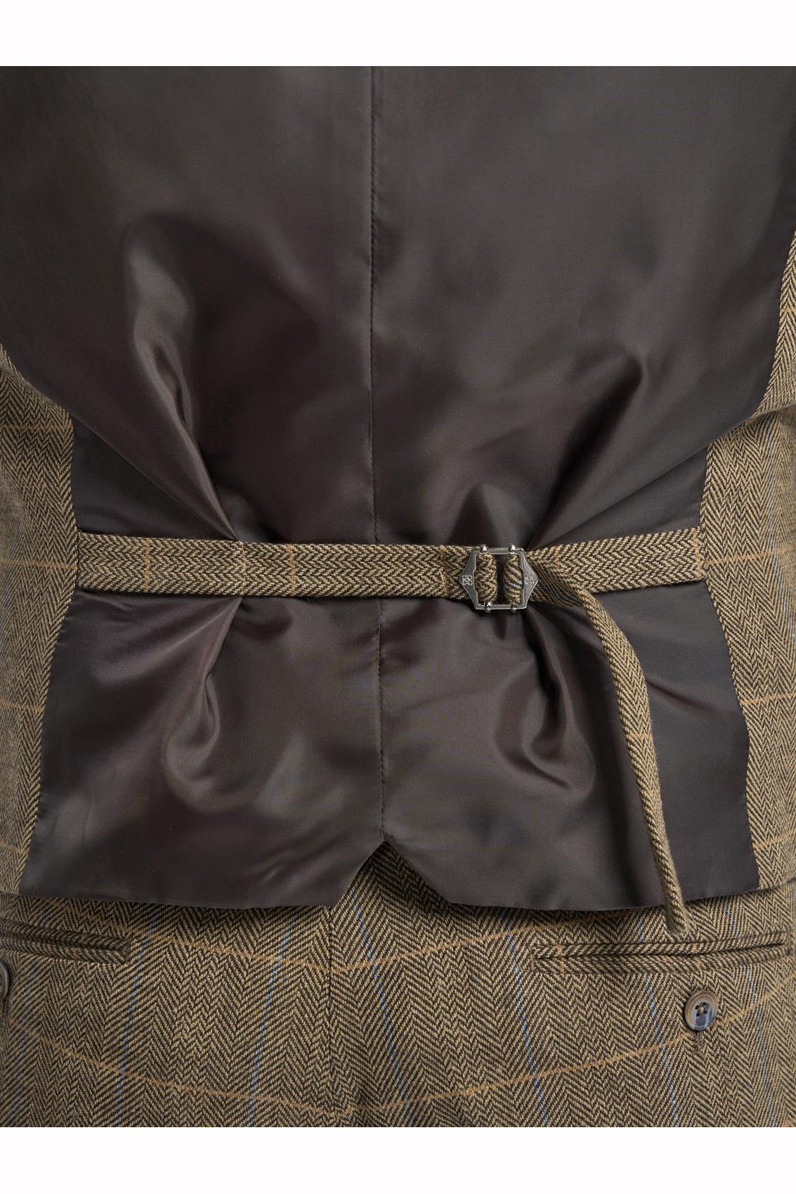 MENS ALBERT BROWN TWEED THREE PIECE SUIT CAVANI