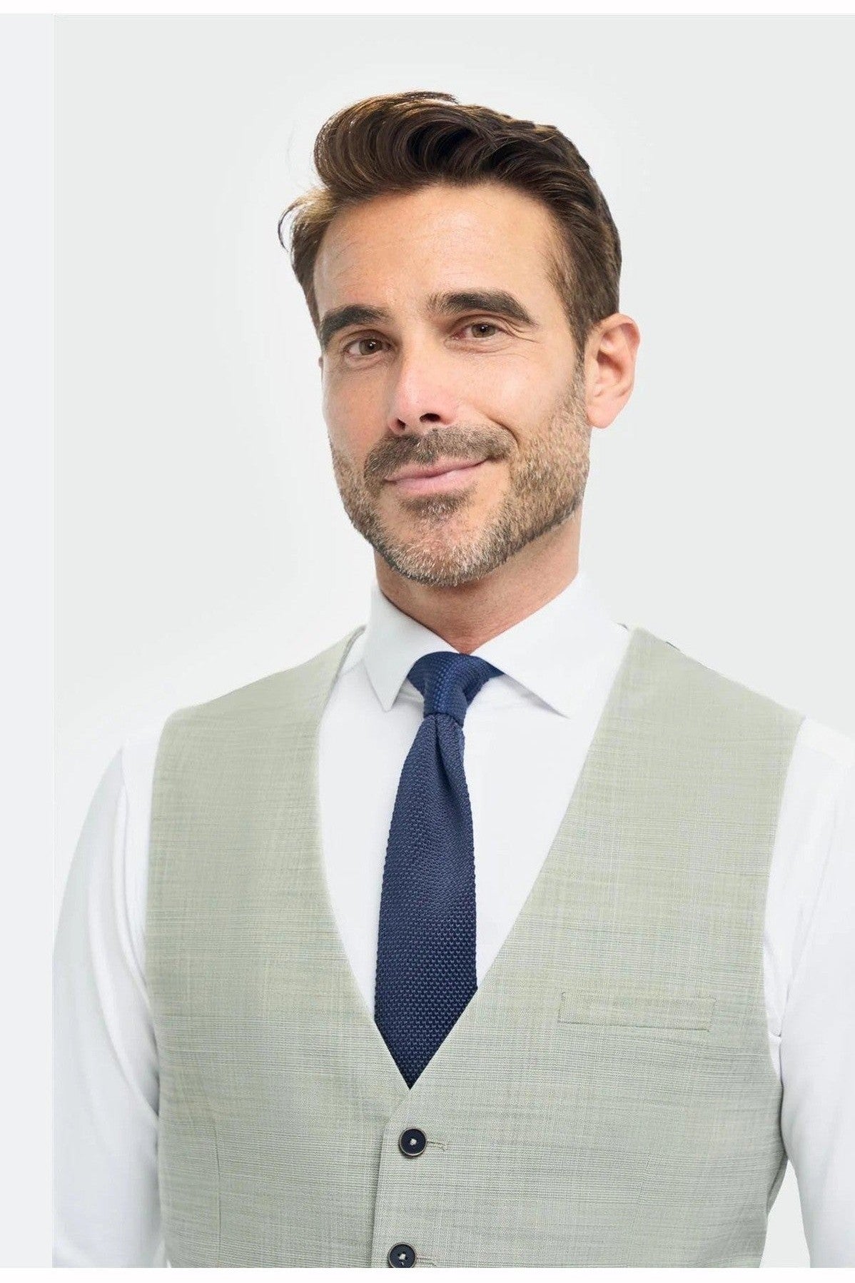 Camden Sage Green Tailored Wedding Waistcoat