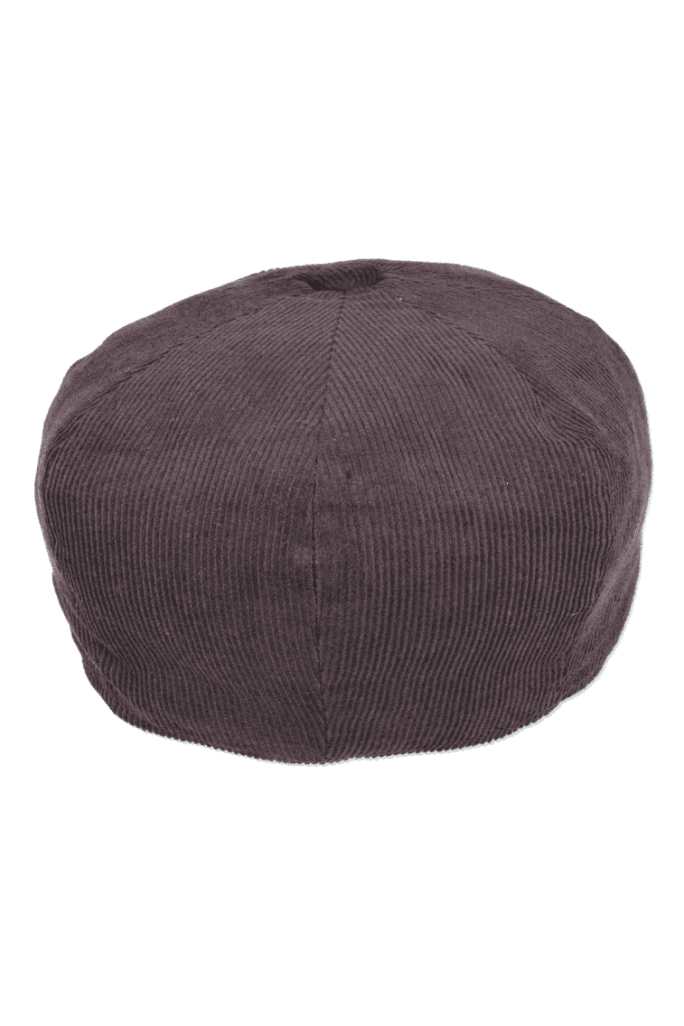 BROWN COTTON CORDUROY NEWSBOY CAP