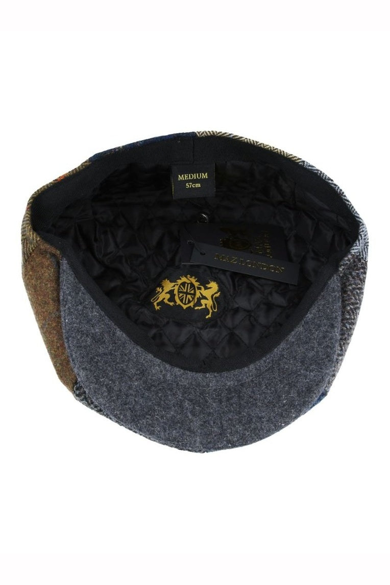 MULTI COLOUR TWEED WOOL BLEND NEWSBOY CAP